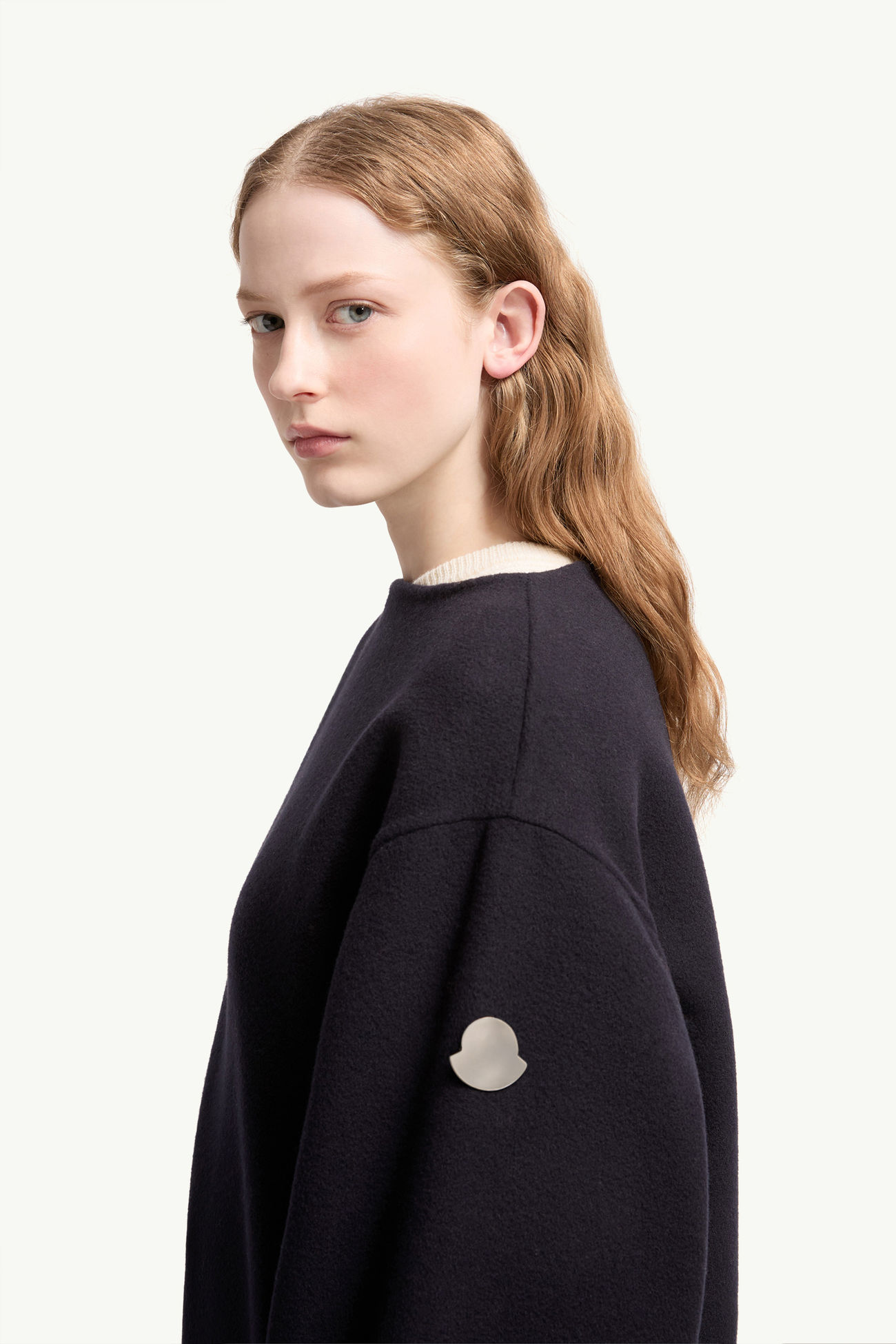 Moncler + JIL SANDER Cuprous二合一羊毛混紡斗篷 中性 海軍藍色 Moncler 4