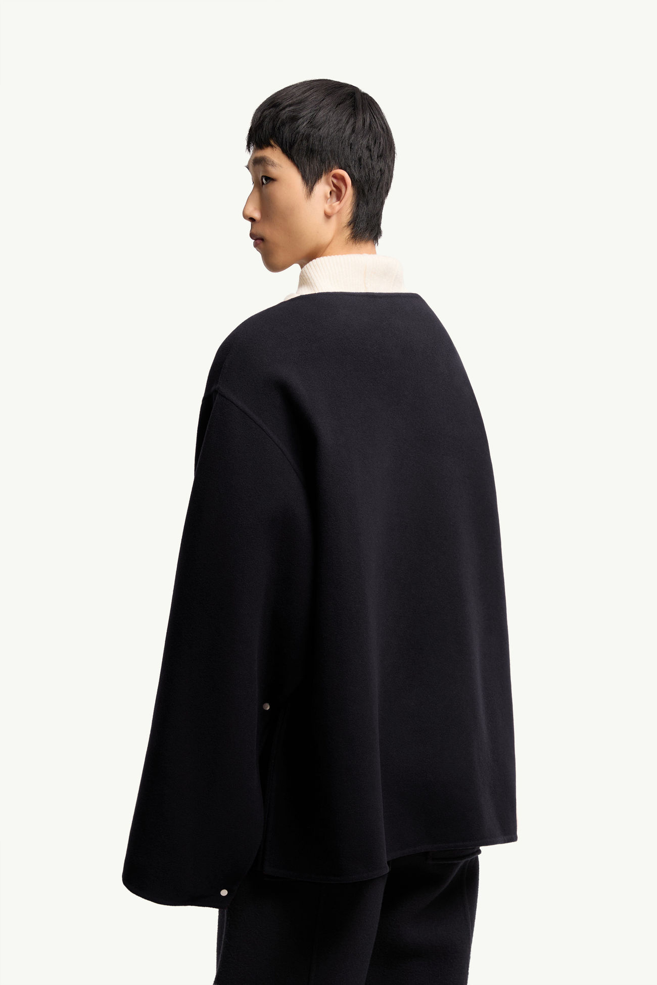 Moncler + JIL SANDER Cuprous 2-in1 Wool Blend Cape Gender Neutral Navy Blue Moncler 6