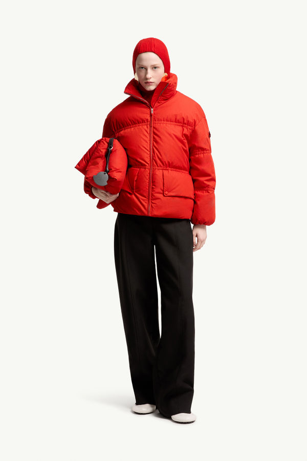 Piumino corto Mimimycin Moncler + JIL SANDER Donna Rosso Arancione Moncler 0
