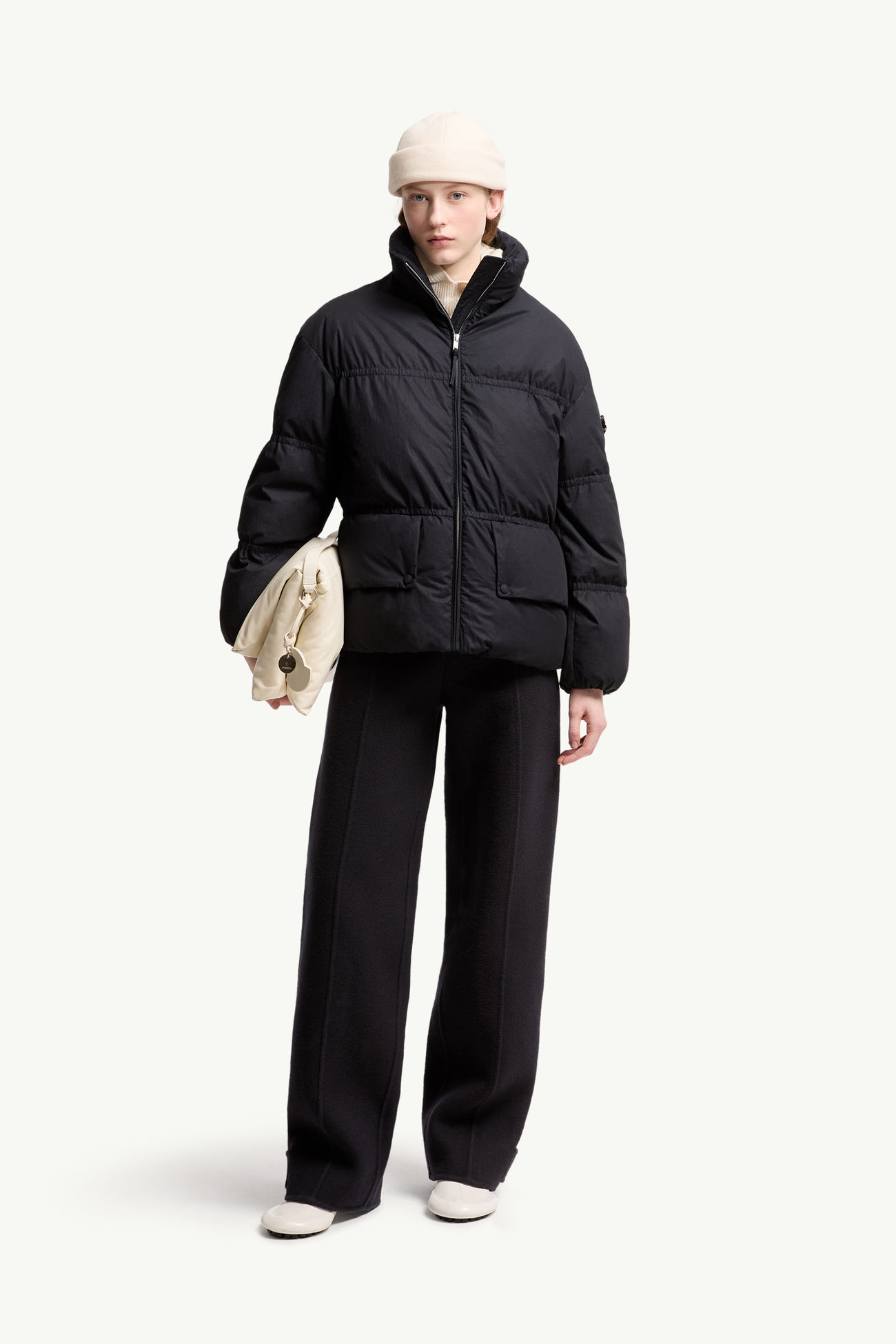 ネイビーブルー Moncler + JIL SANDER Mimimycin ショートダウン 