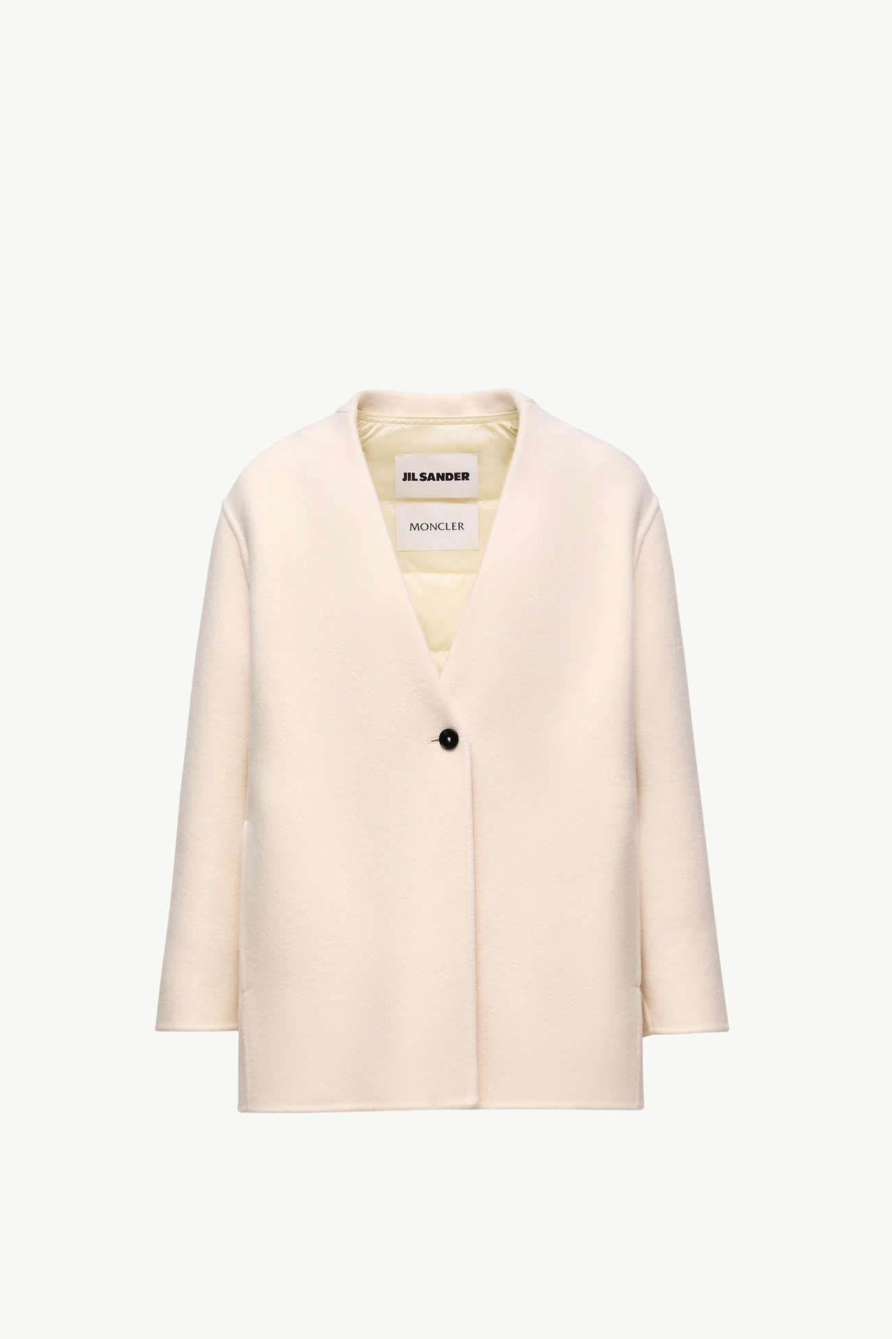 Moncler + JIL SANDER Francium 3-in-1 Mono-Breasted Wool Jacket Women White Moncler 2