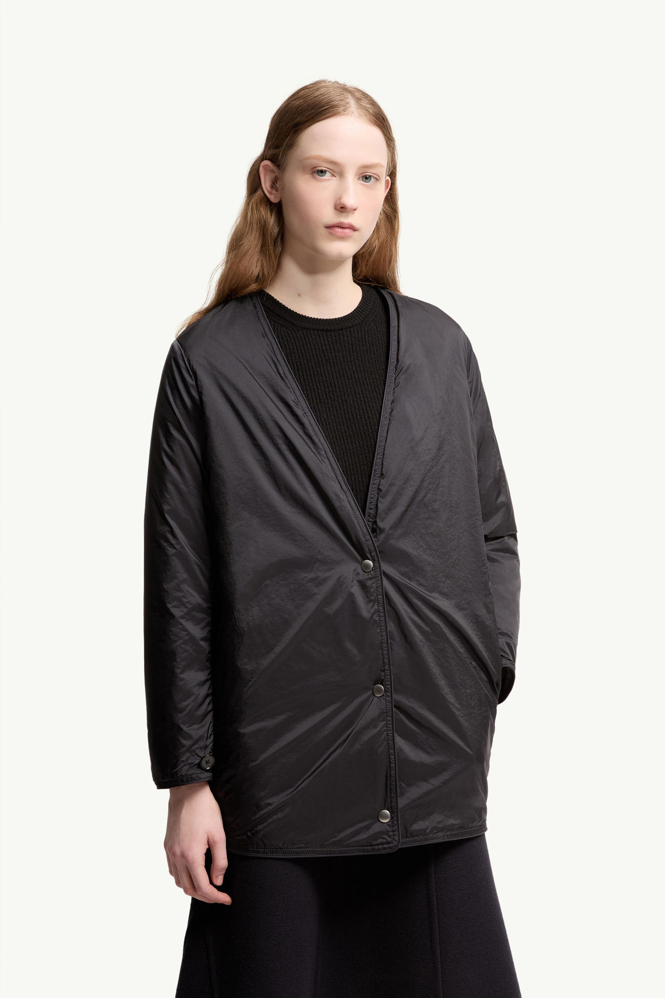 Giacca monopetto in lana 3 in 1 Francium Moncler + JIL SANDER Donna Blu Navy Moncler 5