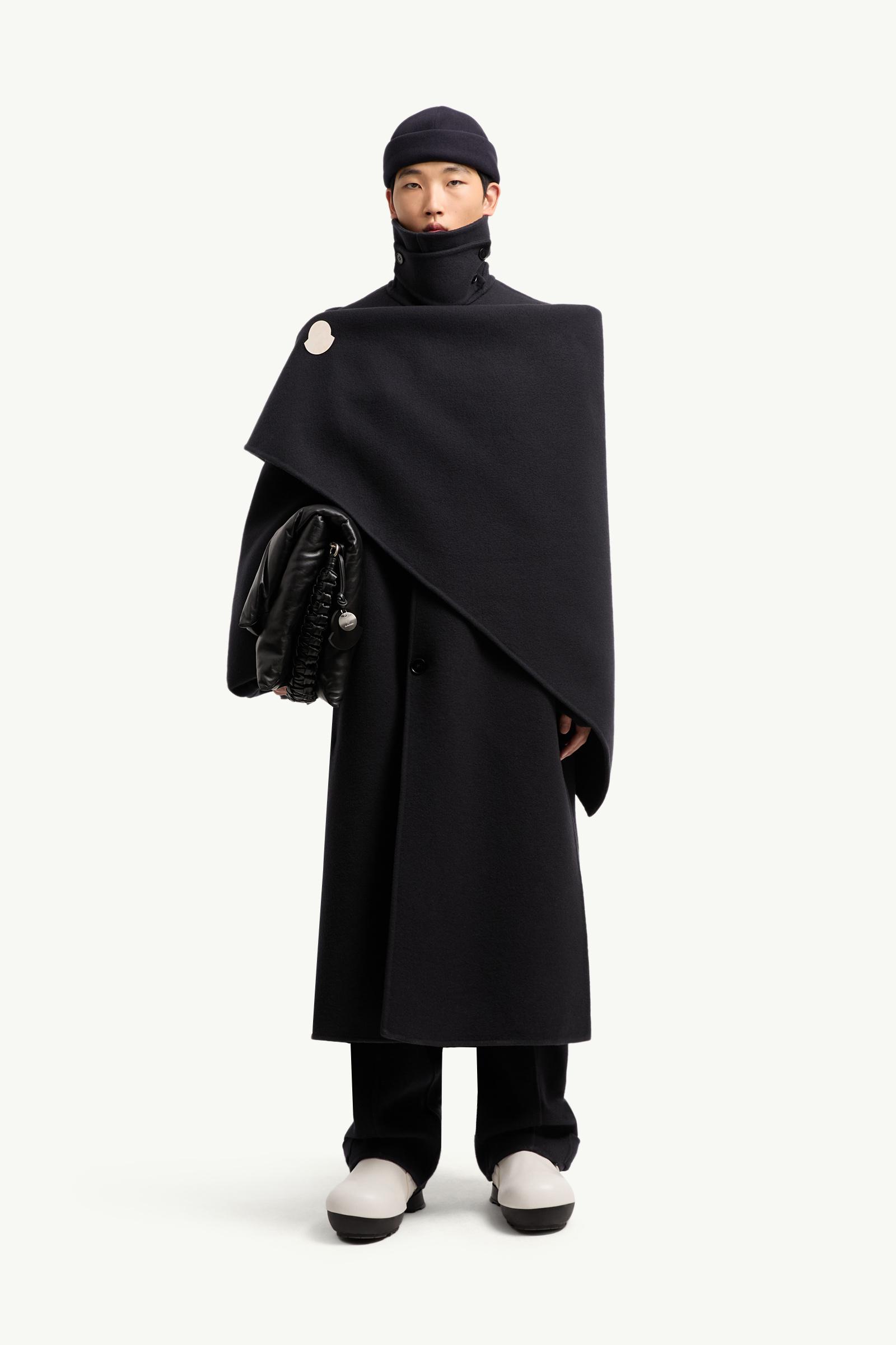 Navy Blue Moncler + JIL SANDER Beryllium 3-in-1 Wool Coat - Long