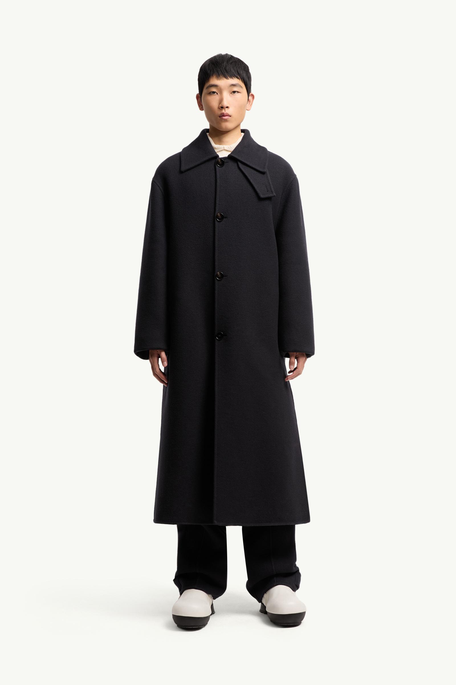 Navy Blue Moncler + JIL SANDER Beryllium 3-in-1 Wool Coat - Long