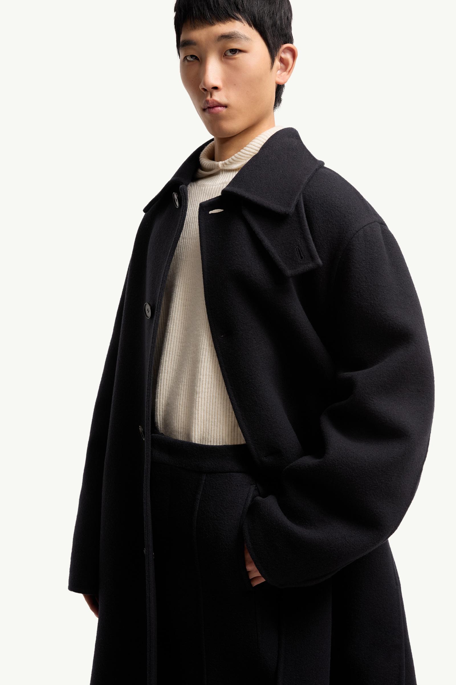 Navy Blue Moncler + JIL SANDER Beryllium 3-in-1 Wool Coat - Long