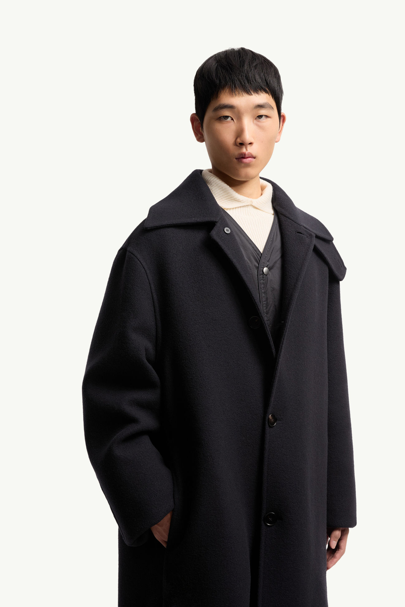 ネイビーブルー Moncler + JIL SANDER Beryllium コート : ロング 