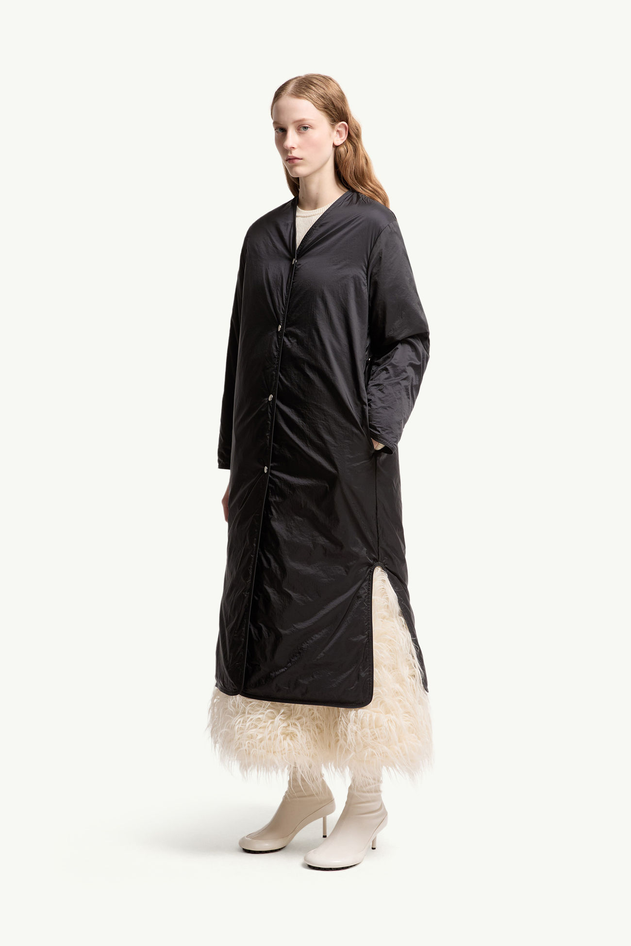 ネイビーブルー Moncler + JIL SANDER Barrelene コート : ロング 