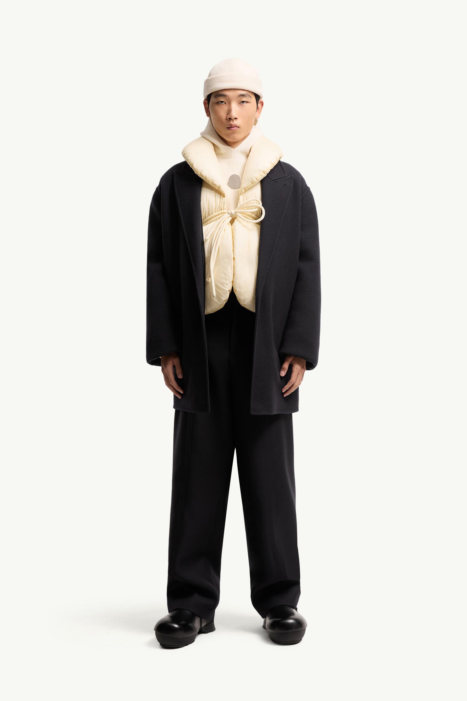 Navy Blue Moncler + JIL SANDER Wool Gabardine Tailored Pants