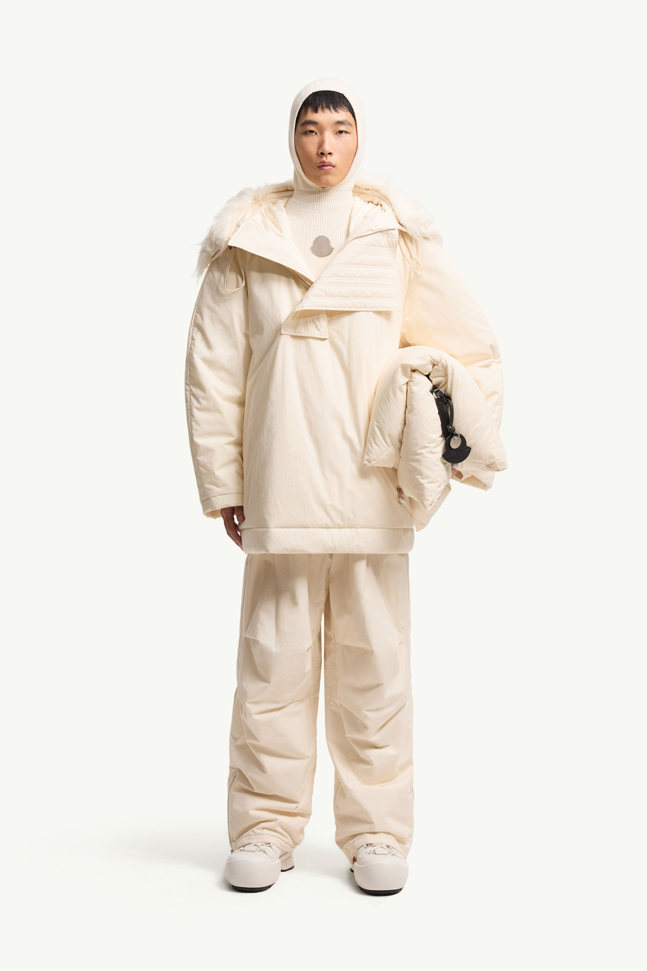 Pantalon droit en coton Moncler + JIL SANDER Hommes Blanc Ivoire Moncler 0