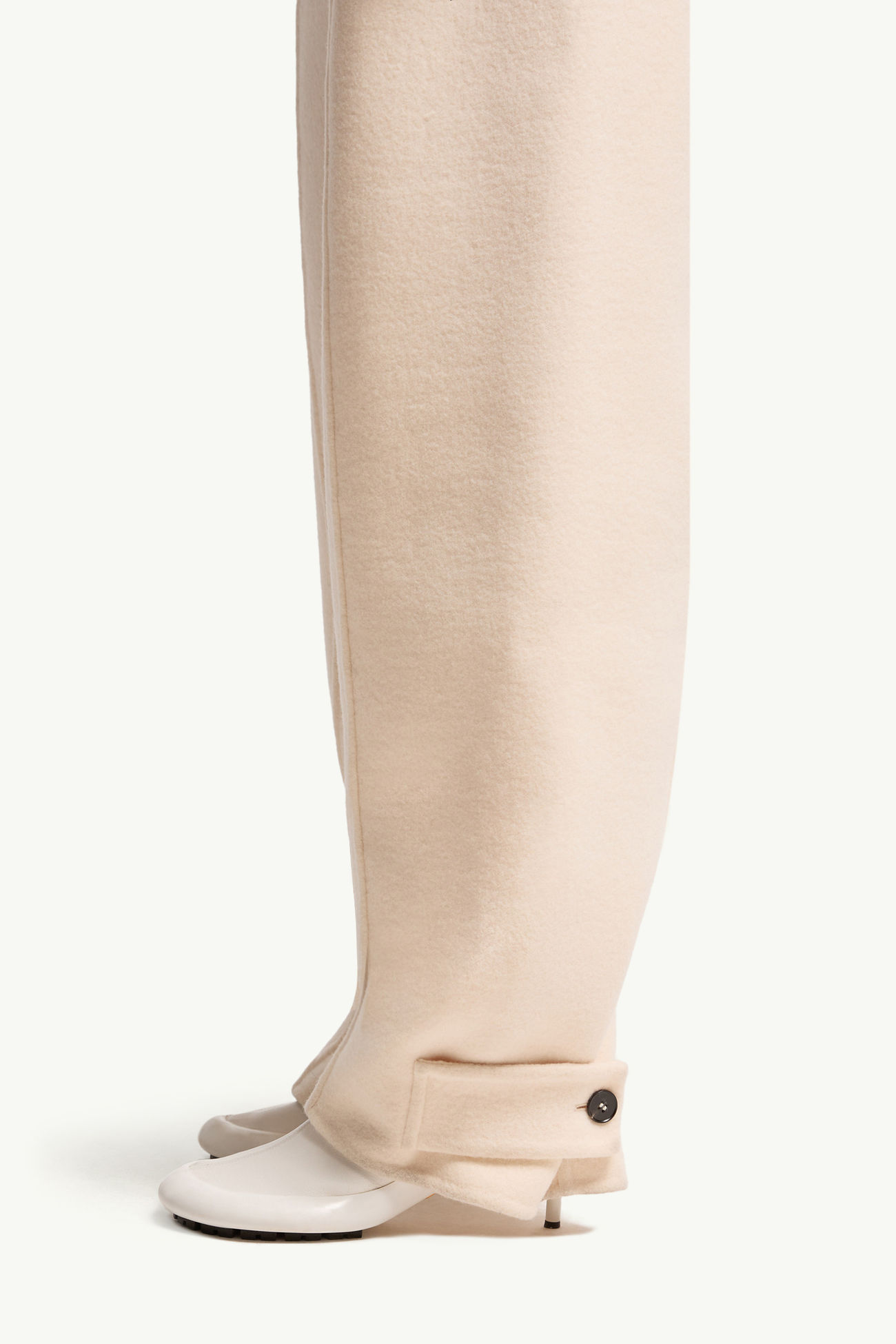 Pantaloni in lana a gamba dritta Moncler + JIL SANDER Donna Bianco Moncler 1