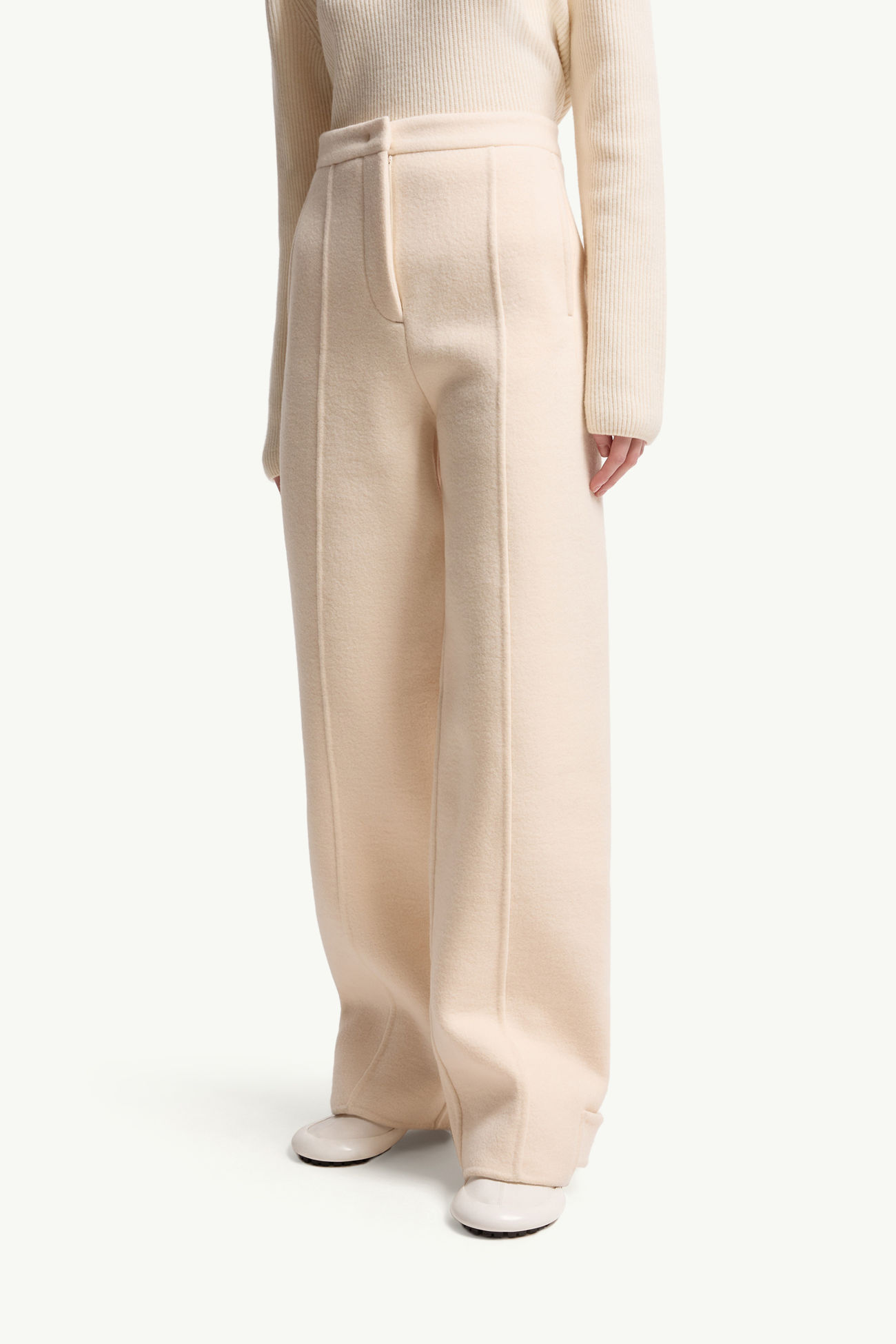 Moncler + JIL SANDER女士羊毛直筒长裤 女士 白色 Moncler 3