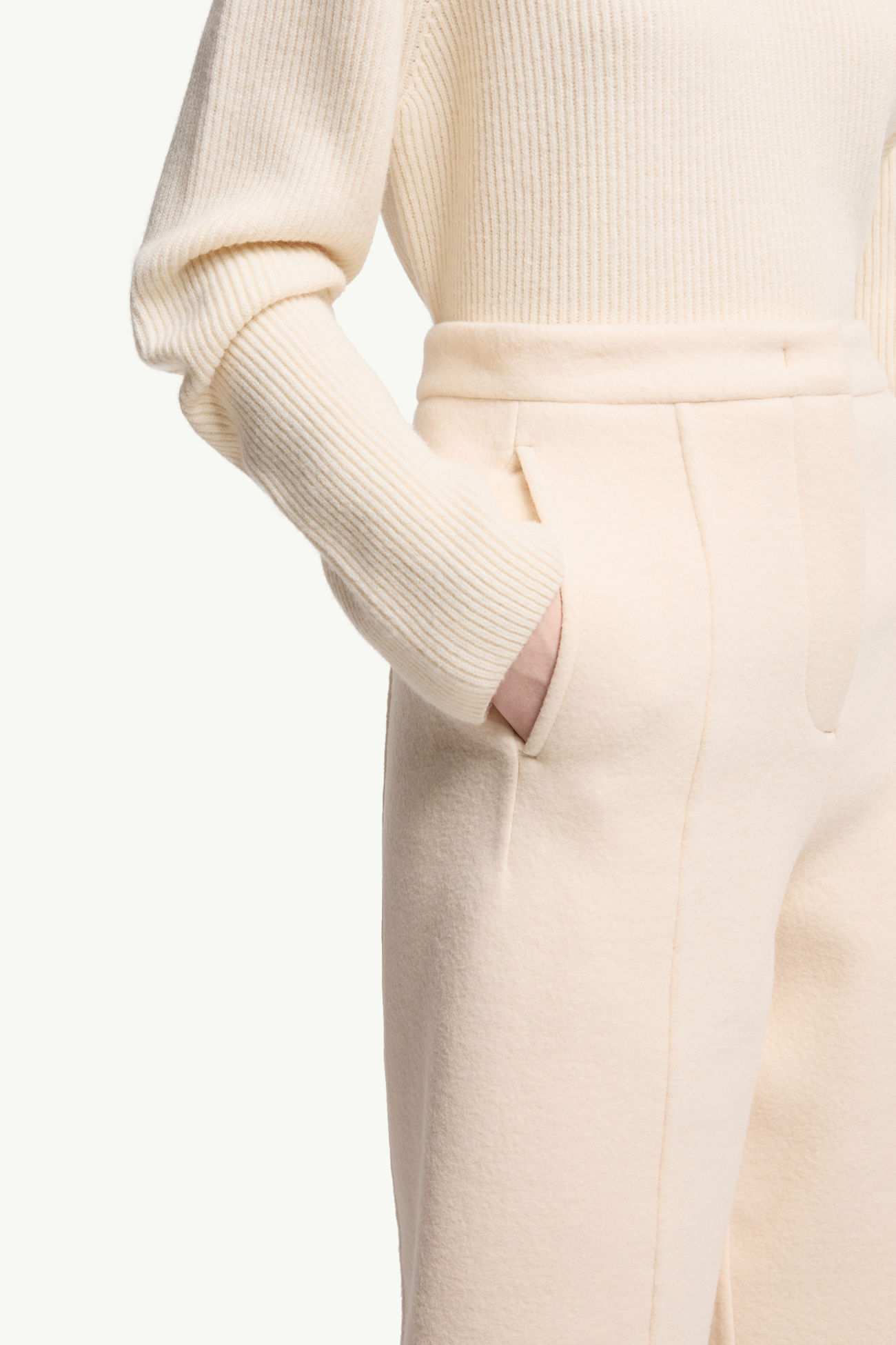 Gerade Hose aus Wolle von Moncler + JIL SANDER Damen Weiß Moncler 5