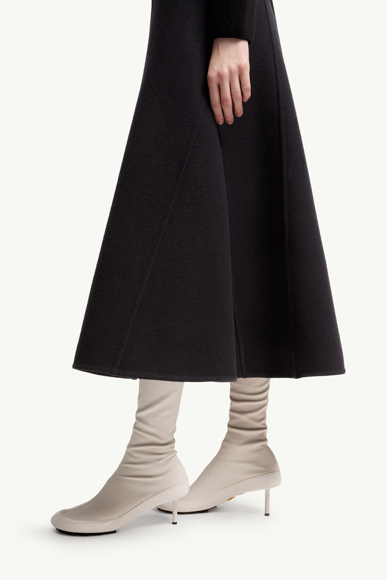 Gonna midi in lana Moncler + JIL SANDER Donna Blu Navy Moncler 1