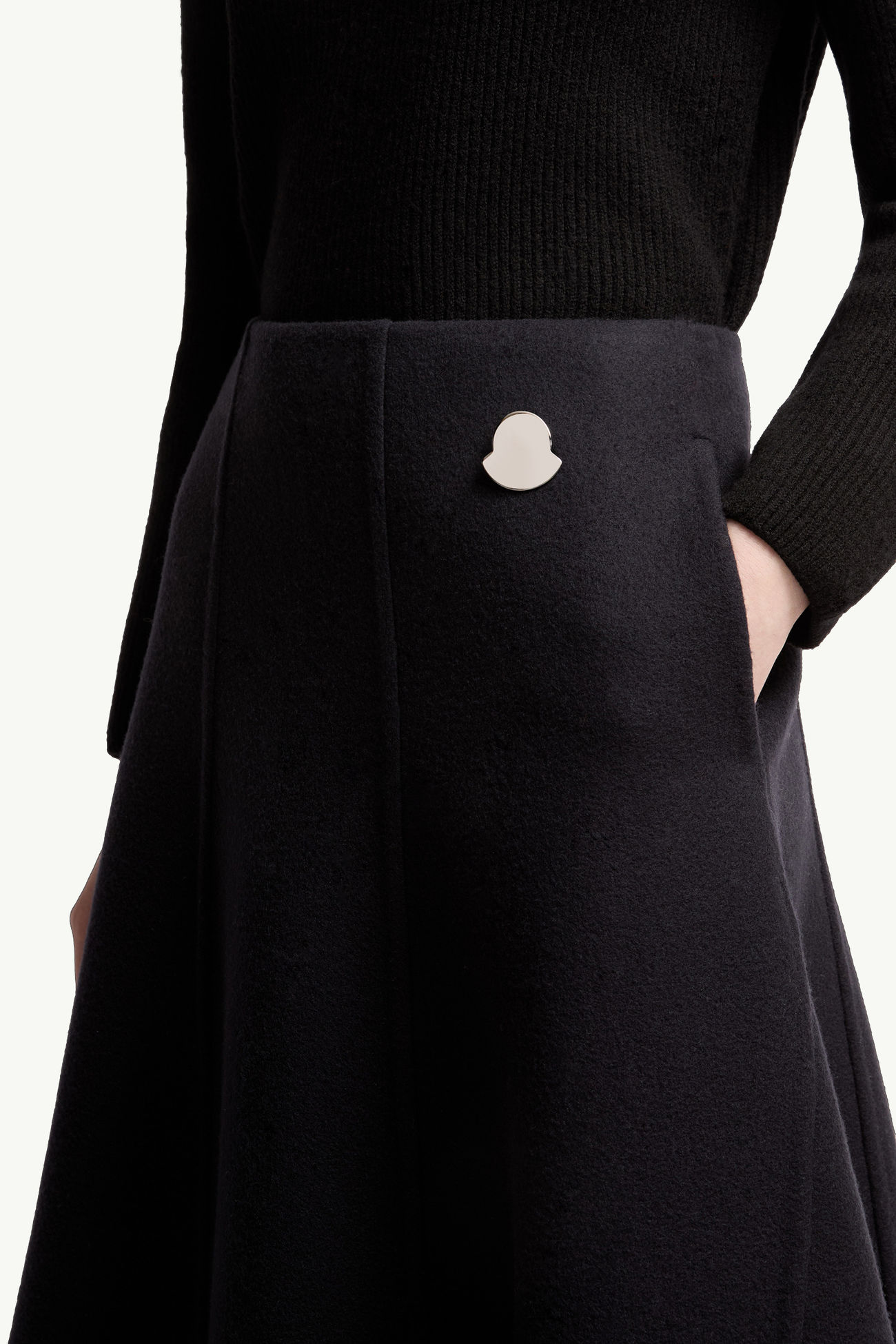 Gonna midi in lana Moncler + JIL SANDER Donna Blu Navy Moncler 5