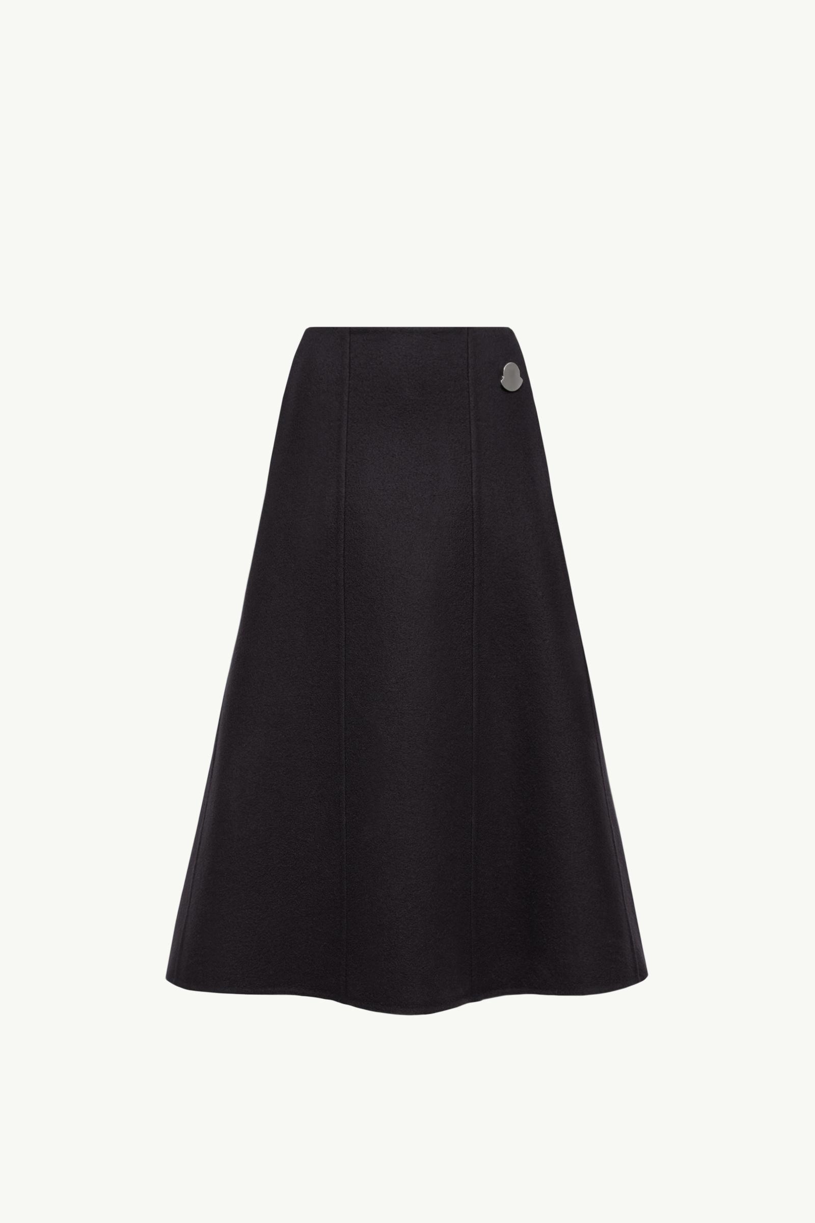 Moncler + JIL SANDER Wool Midi Skirt Women Navy Blue Moncler