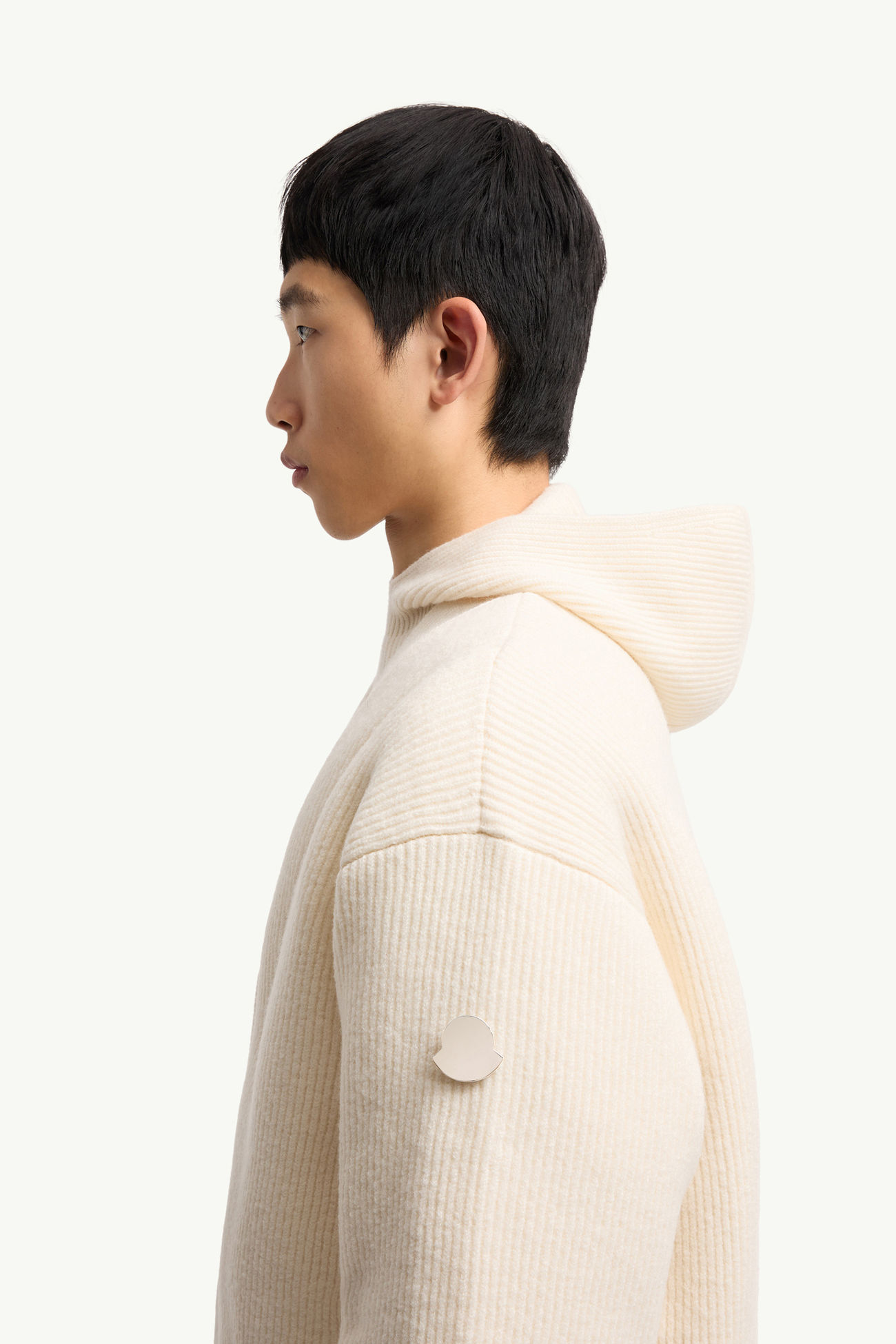 Gefütterte Strickjacke aus Wolle von Moncler + JIL SANDER Herren Weiß Moncler 1