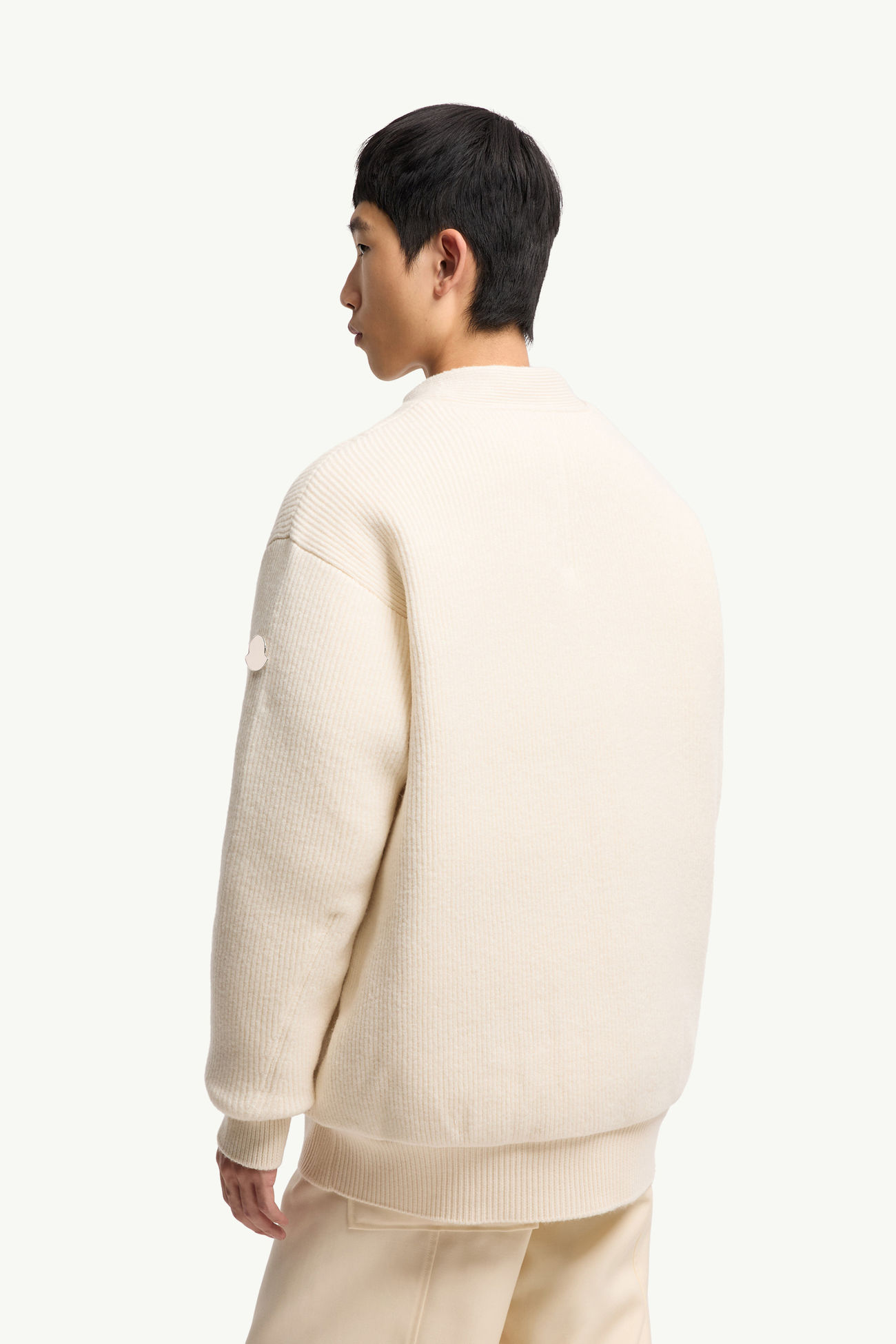 Cardigan matelassé en laine Moncler + JIL SANDER Hommes Blanc Moncler 4