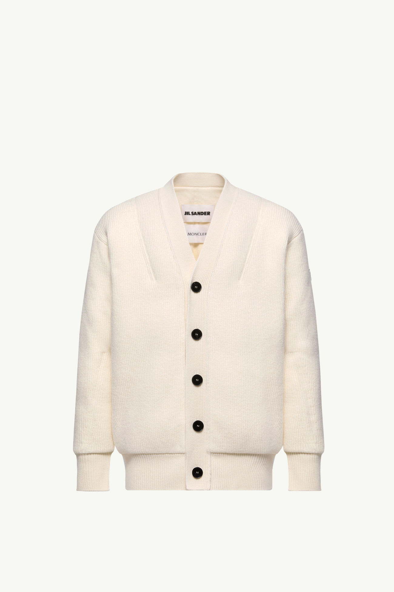 Cardigan matelassé en laine Moncler + JIL SANDER Hommes Blanc Moncler 2