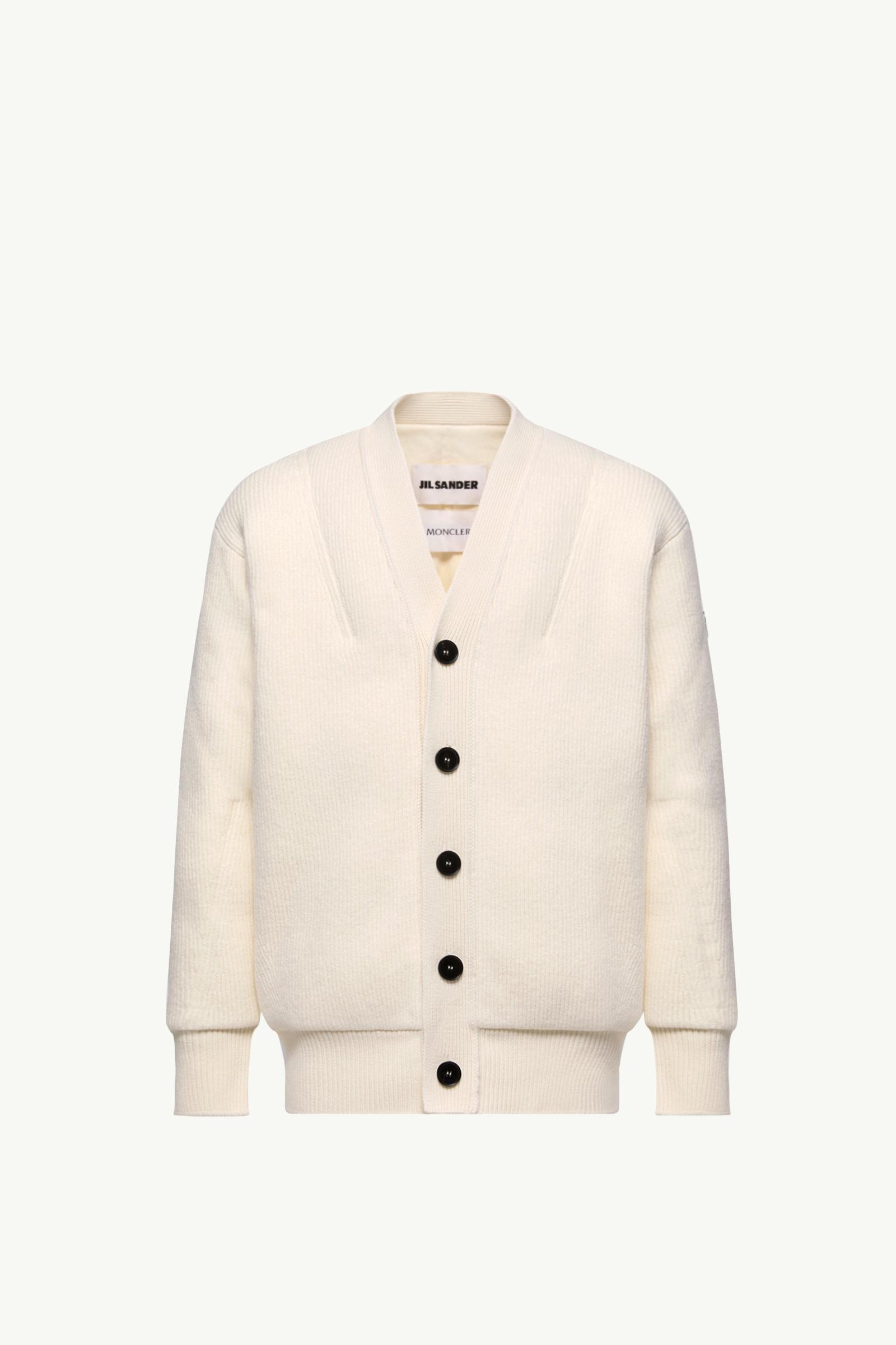 MONCLER ニット カーディガン White Moncler + JIL SANDER Padded Wool Cardigan - Sweaters