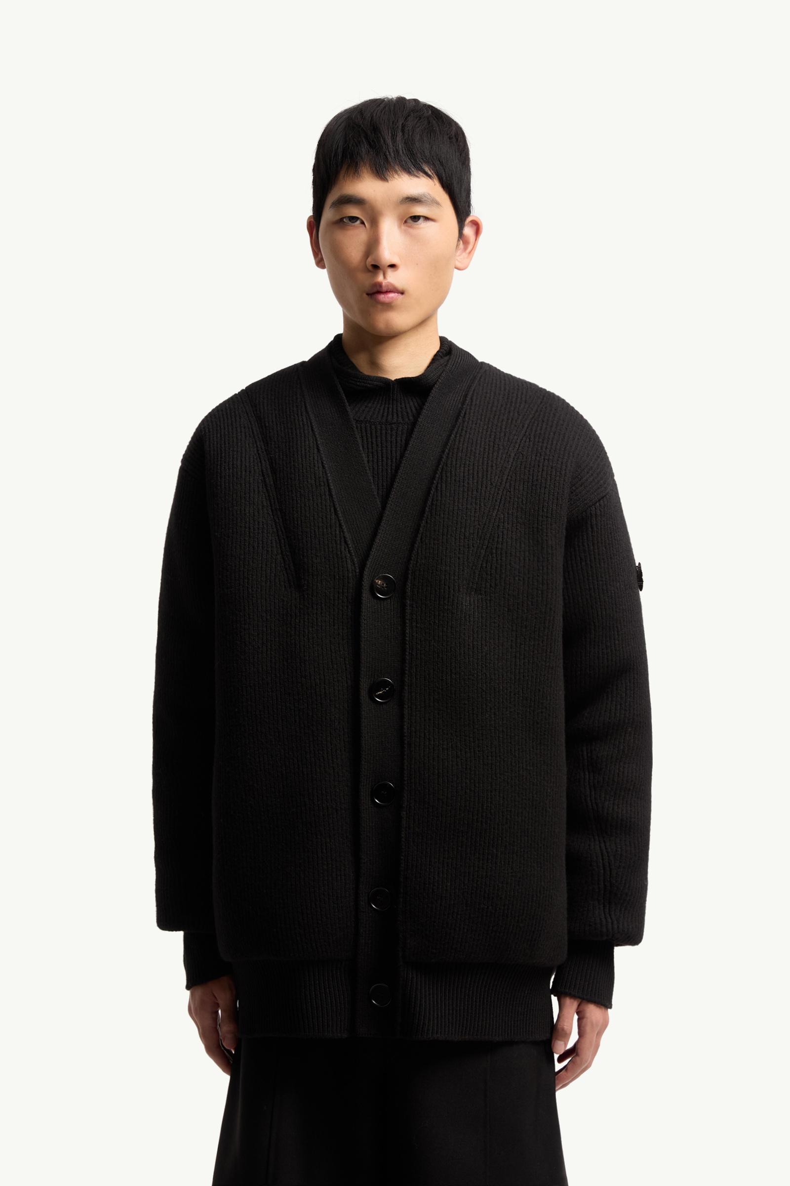 Black Moncler + JIL SANDER Padded Wool Cardigan - Sweaters
