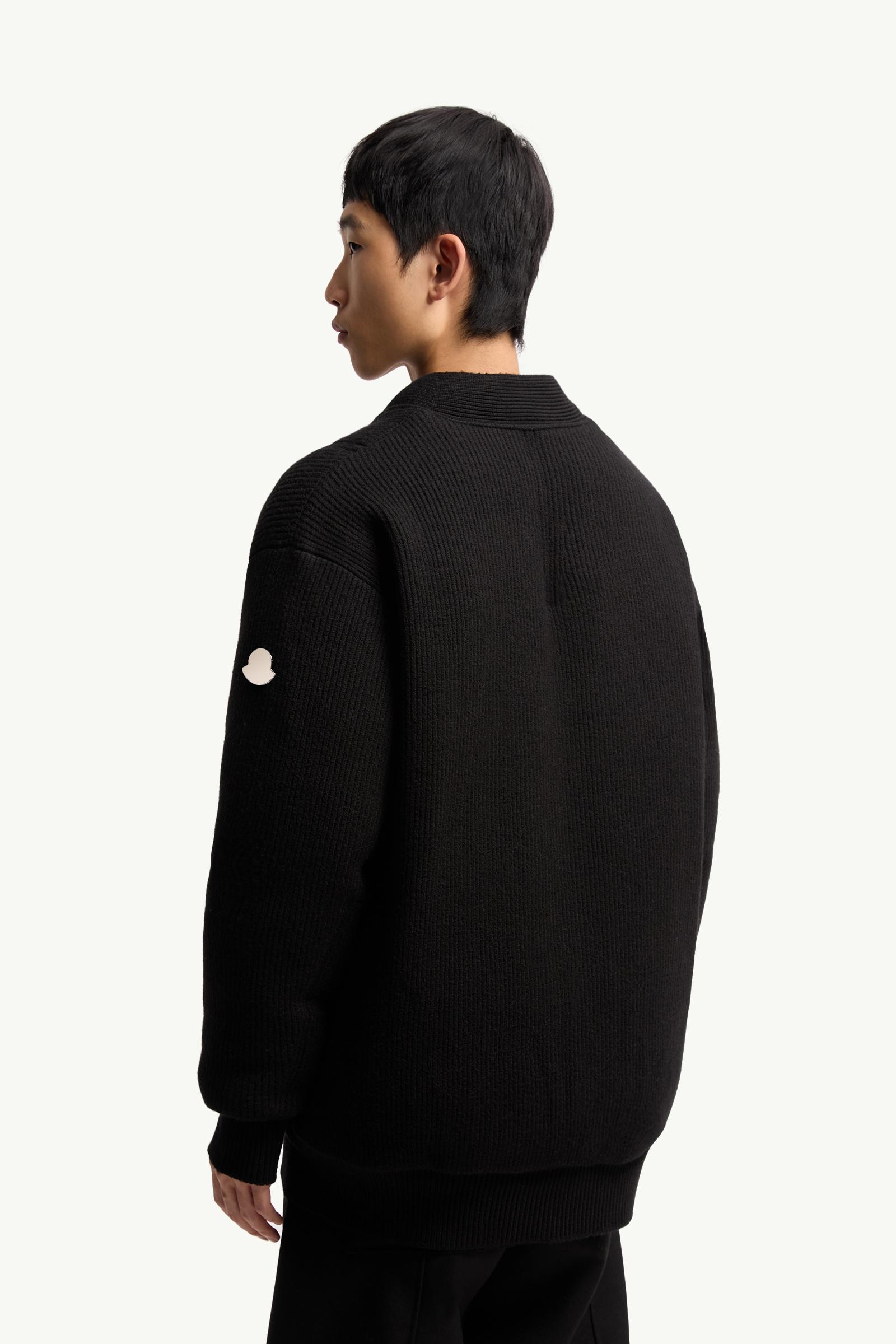 Black Moncler + JIL SANDER Padded Wool Cardigan - Sweaters
