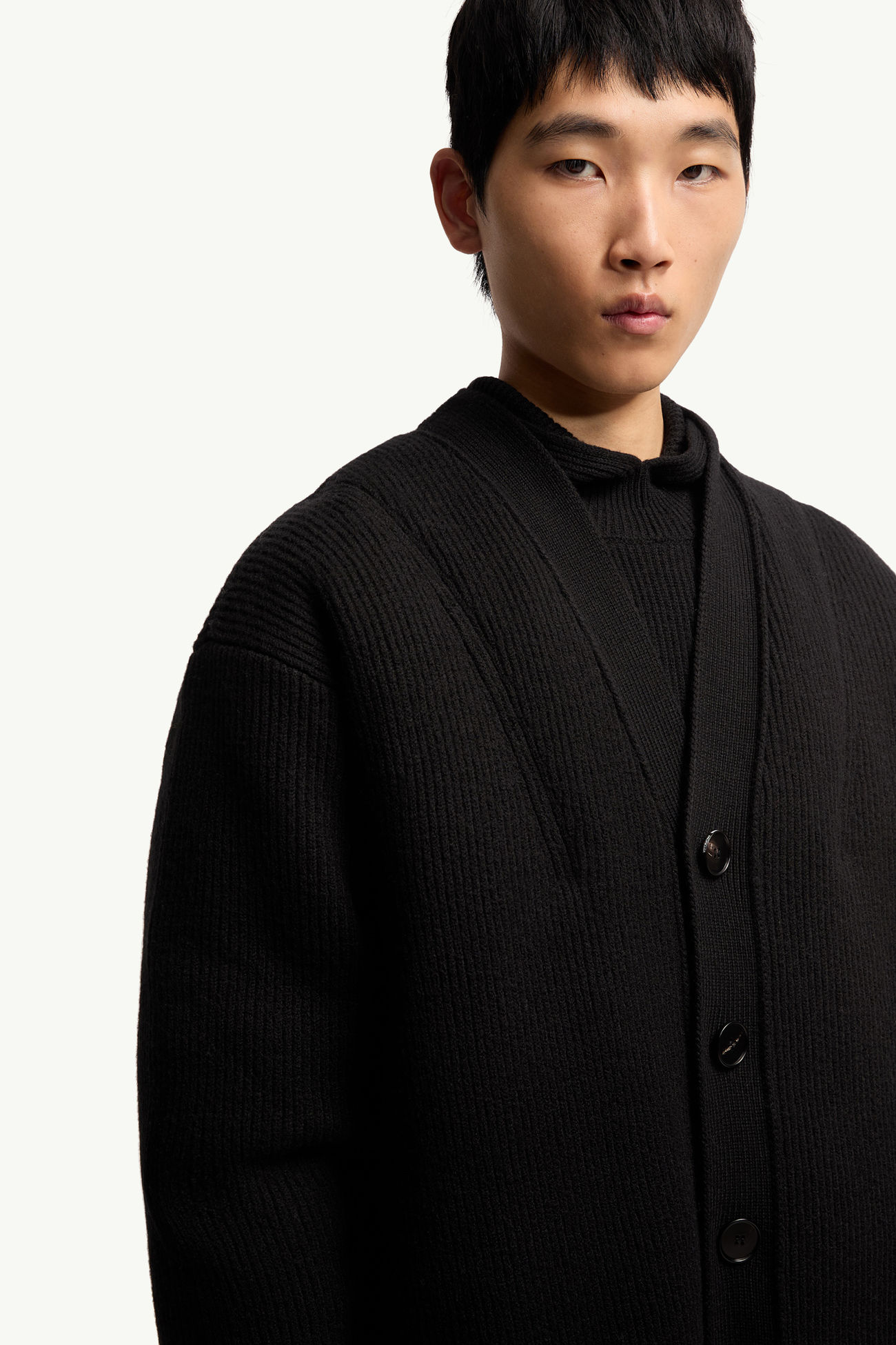 Moncler + JIL SANDER Padded Wool Cardigan Men Black Moncler 5