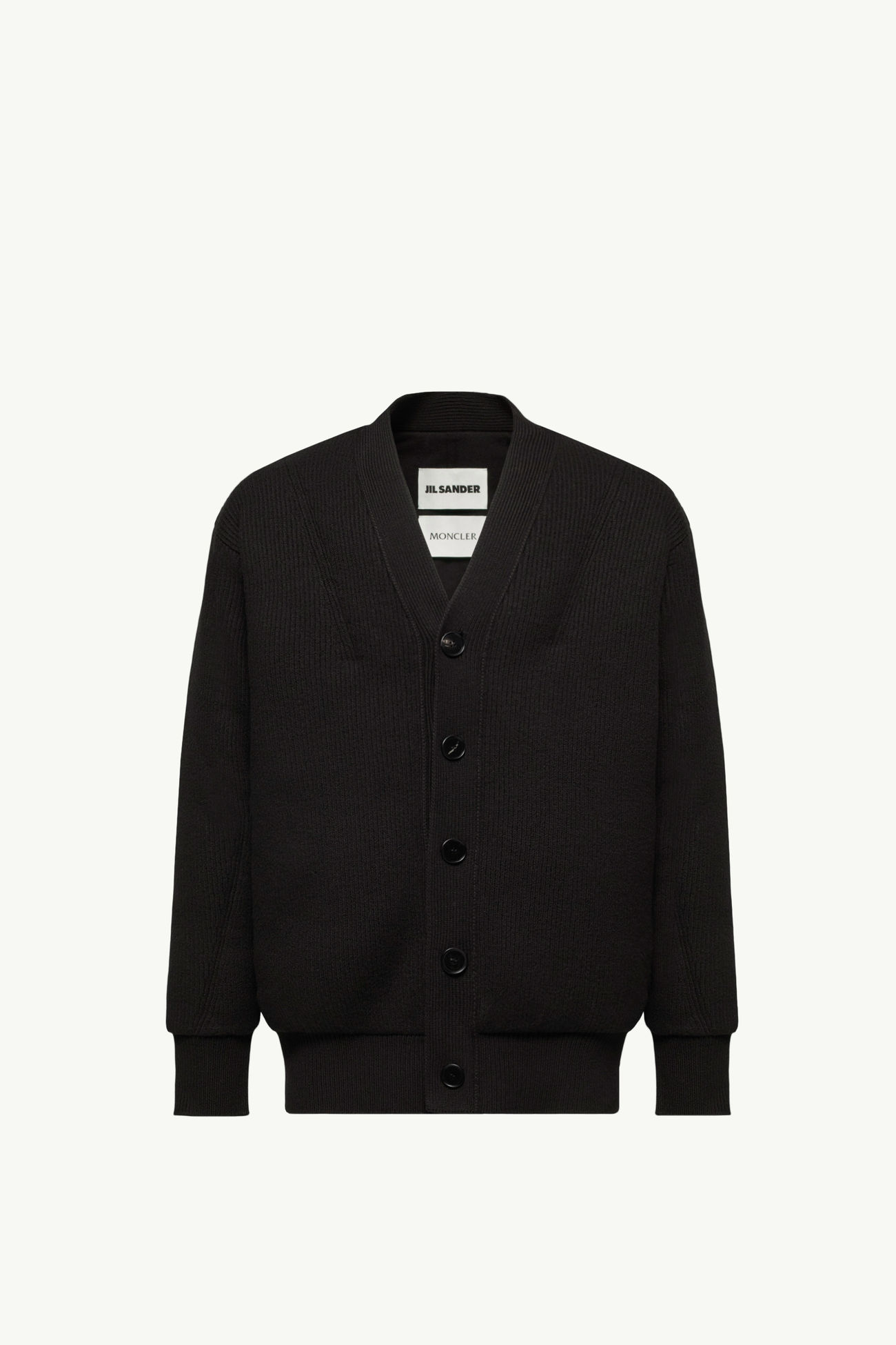 Gefütterte Strickjacke aus Wolle von Moncler + JIL SANDER Herren Schwarz Moncler 2