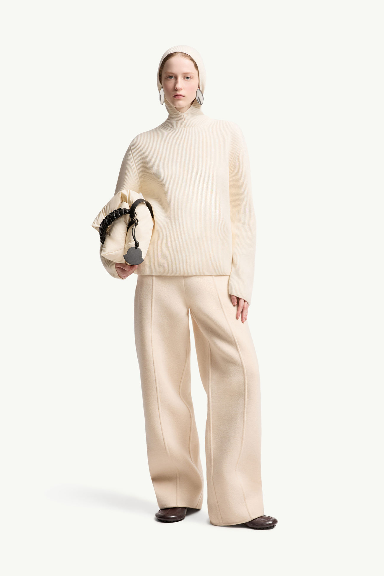 Felpa con cappuccio in lana Moncler + JIL SANDER Gender Neutral Bianco Moncler 1