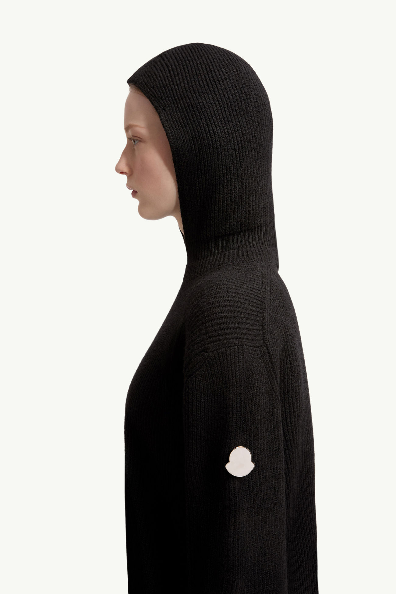 Moncler + JIL SANDER男女款羊毛连帽卫衣 中性 黑色 Moncler 3