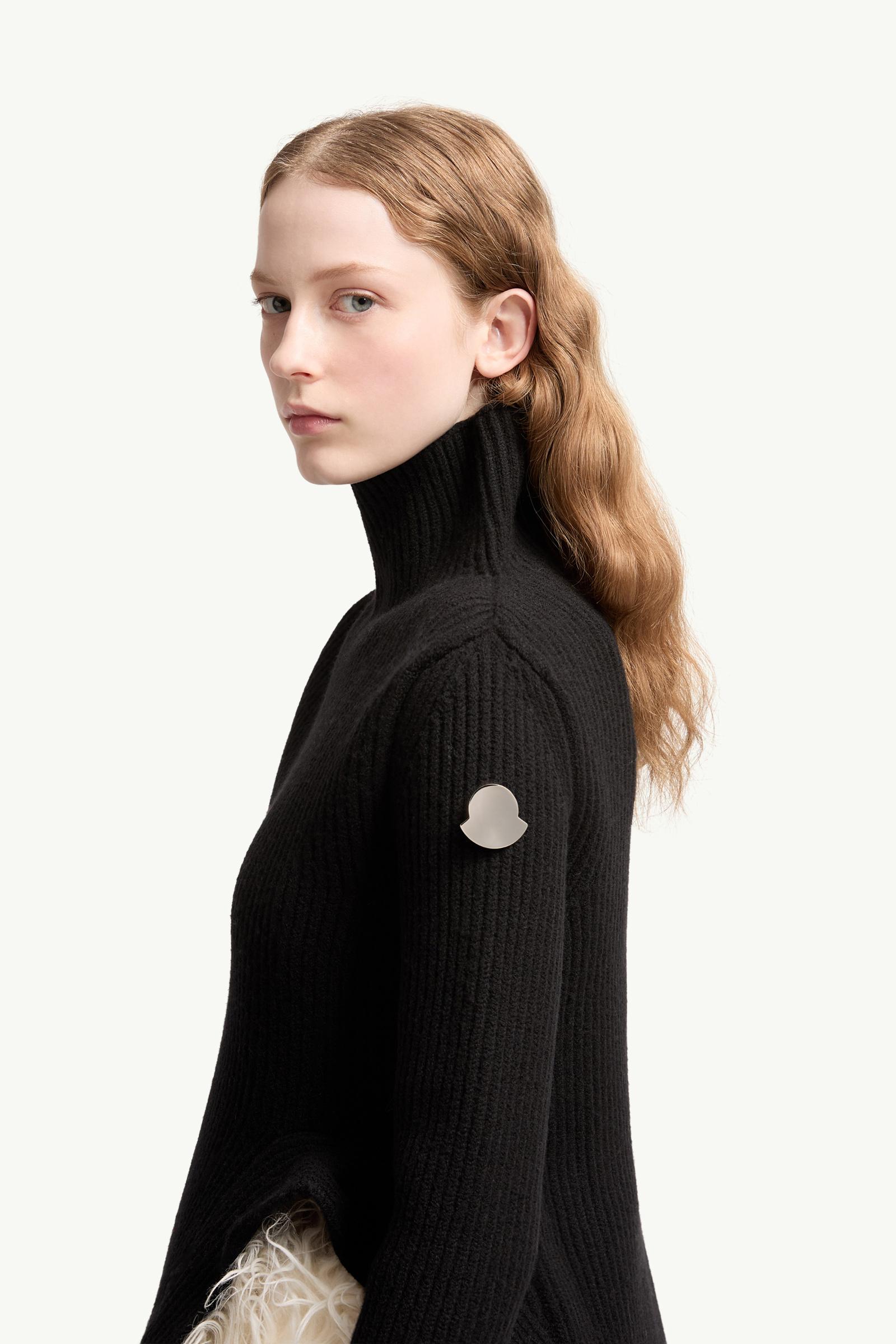 Black Moncler + JIL SANDER Wool Turtleneck Dress - Moncler + Jil