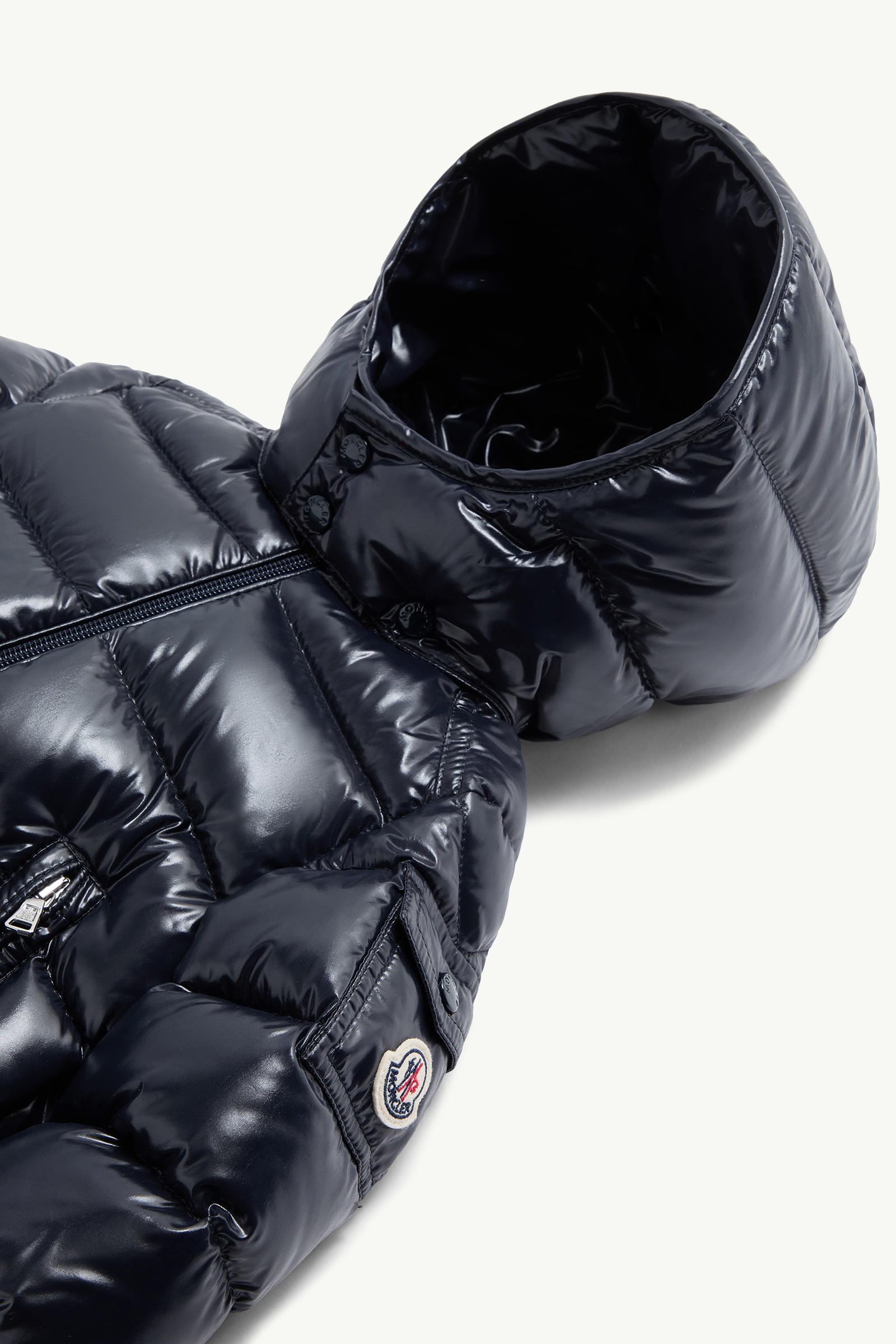Moncler Maya Baby Hooded Down Jacket Boy Navy Blue Moncler 1