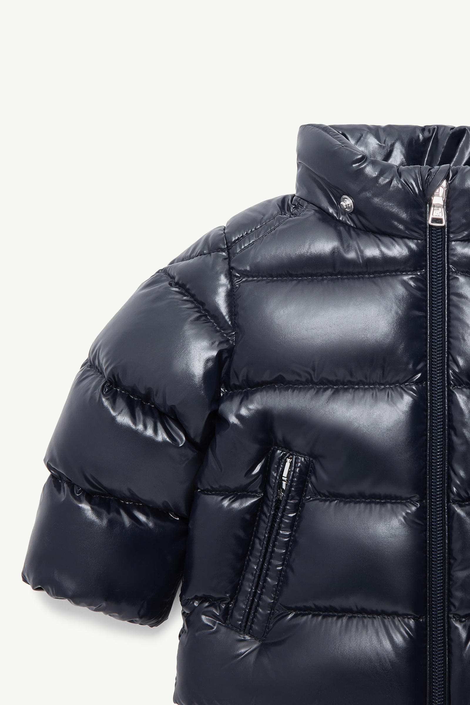 Moncler Maya Baby Hooded Down Jacket Boy Navy Blue Moncler 3