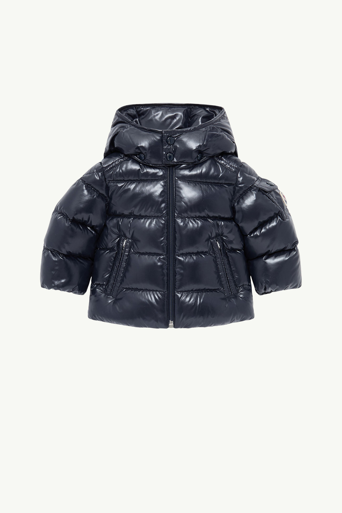 ネイビーブルー Moncler Maya Baby ダウンジャケット : アウター 向け 