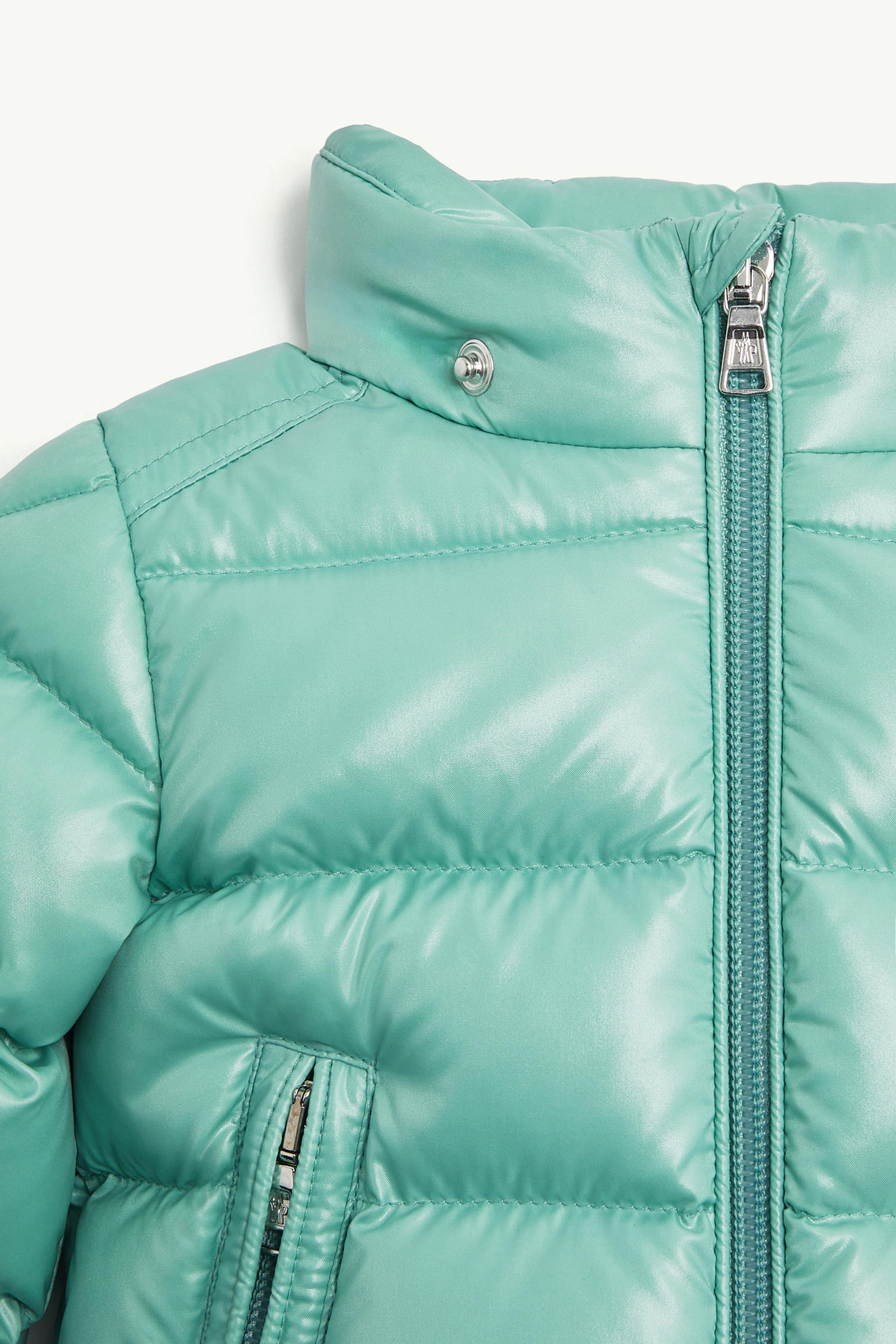 Moncler Maya Baby Hooded Down Jacket Boy Aqua Green Moncler 3
