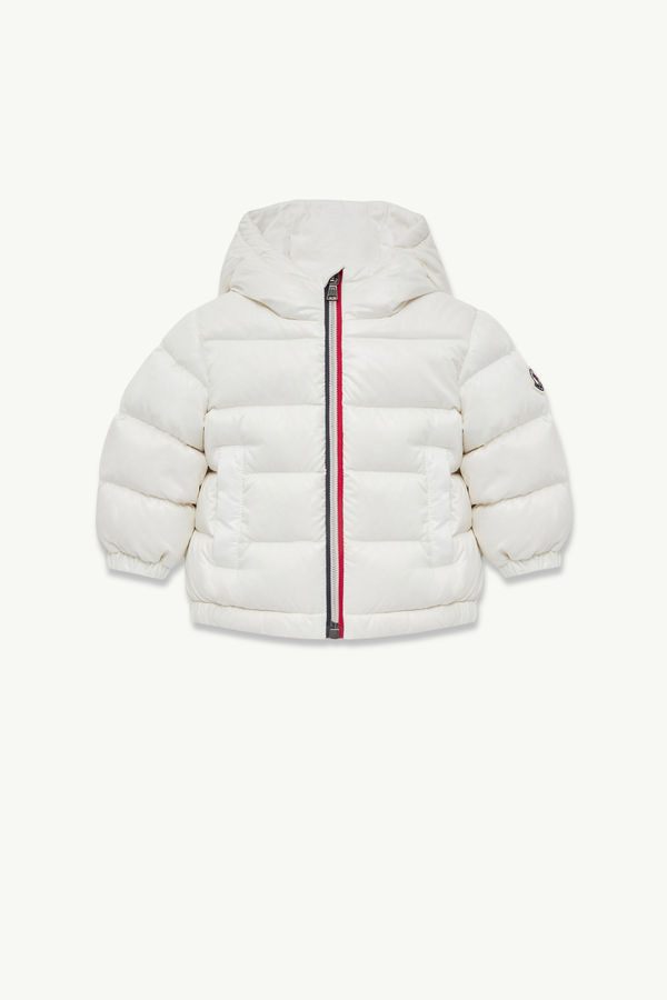 New Aubert Hooded Down Jacket Boy White Moncler 0