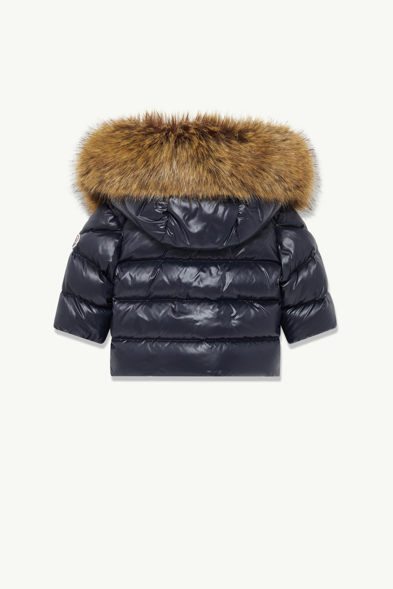K2 Hooded Faux Fur-Trimmed Down Jacket Gender Neutral Navy Blue Moncler 2