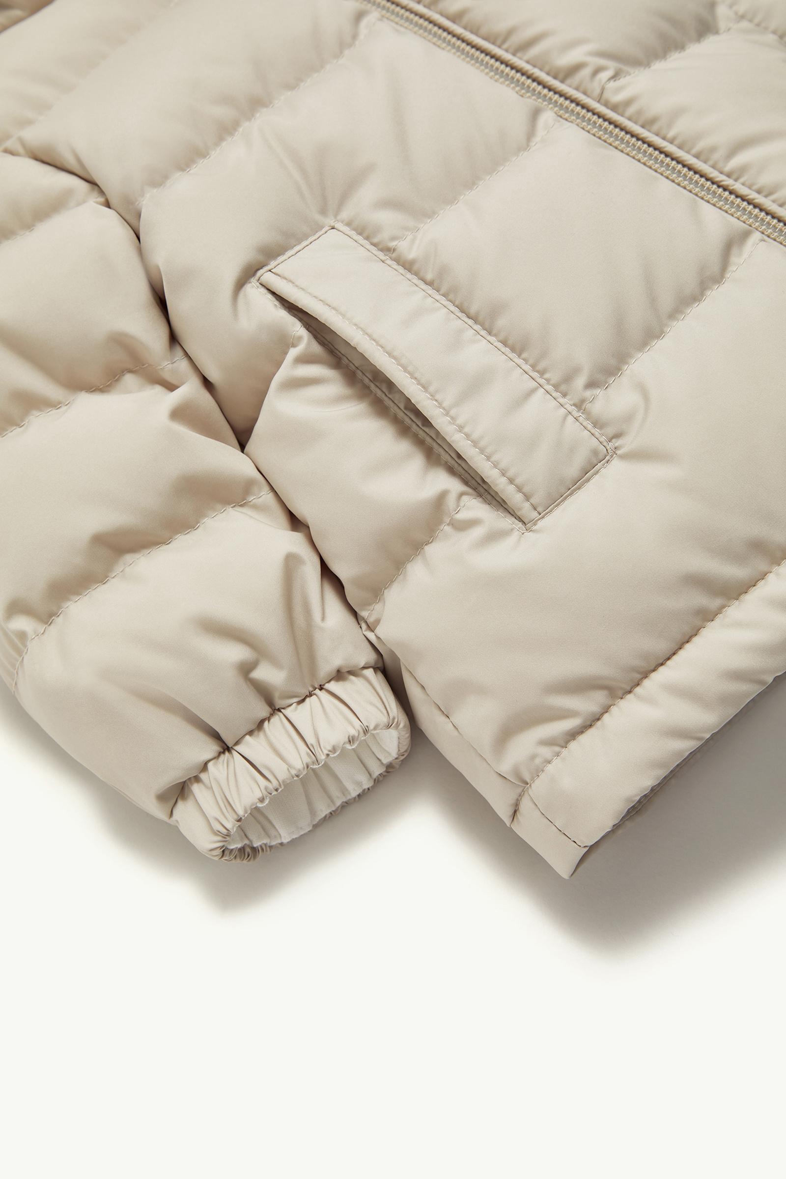 浅米色Najan婴儿连帽羽绒夹克外套- 夹克for 男童服装| Moncler SG