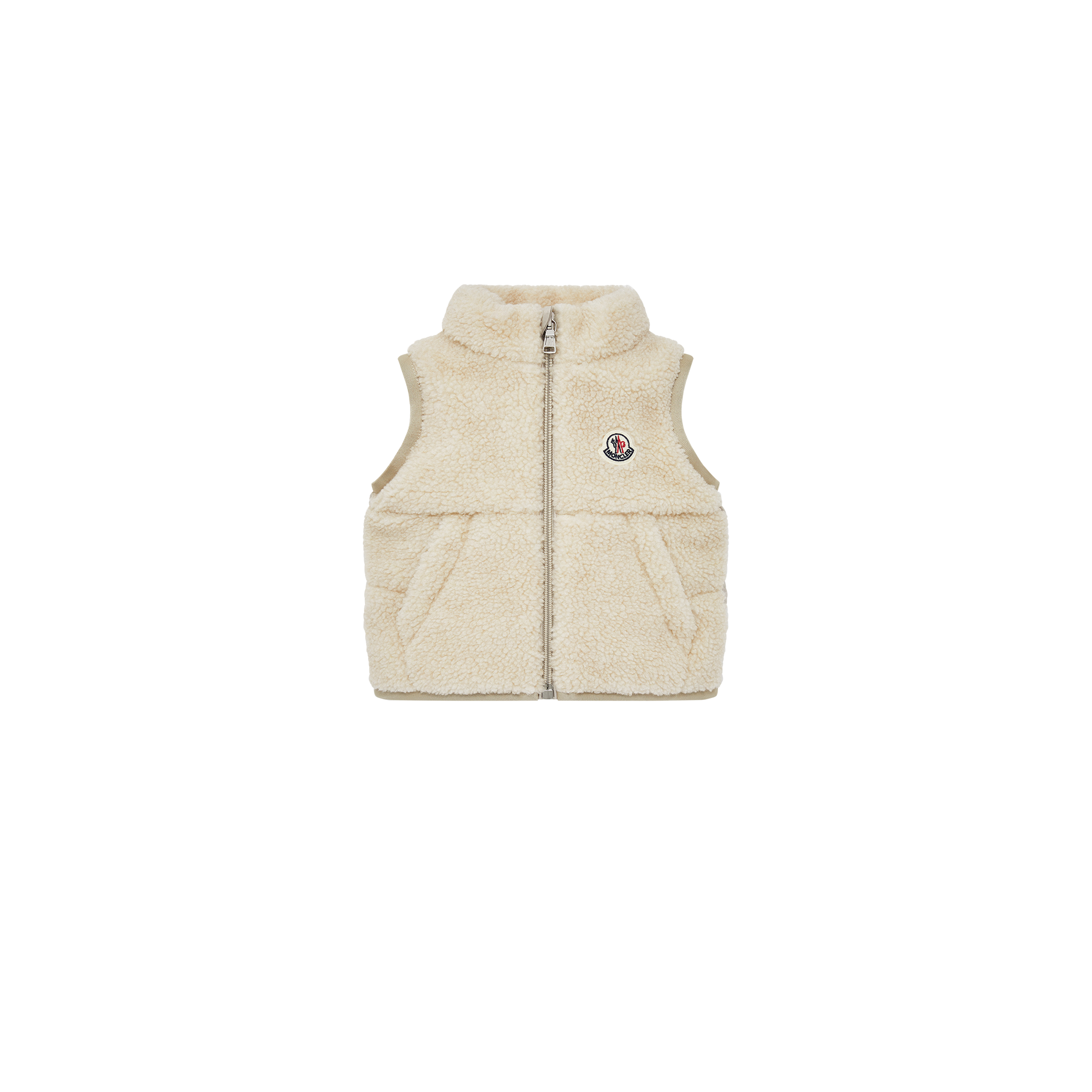 MONCLER ENFANT Ernst Teddy Down Gilet, Gender Neutral, Beige, Size: 2Y