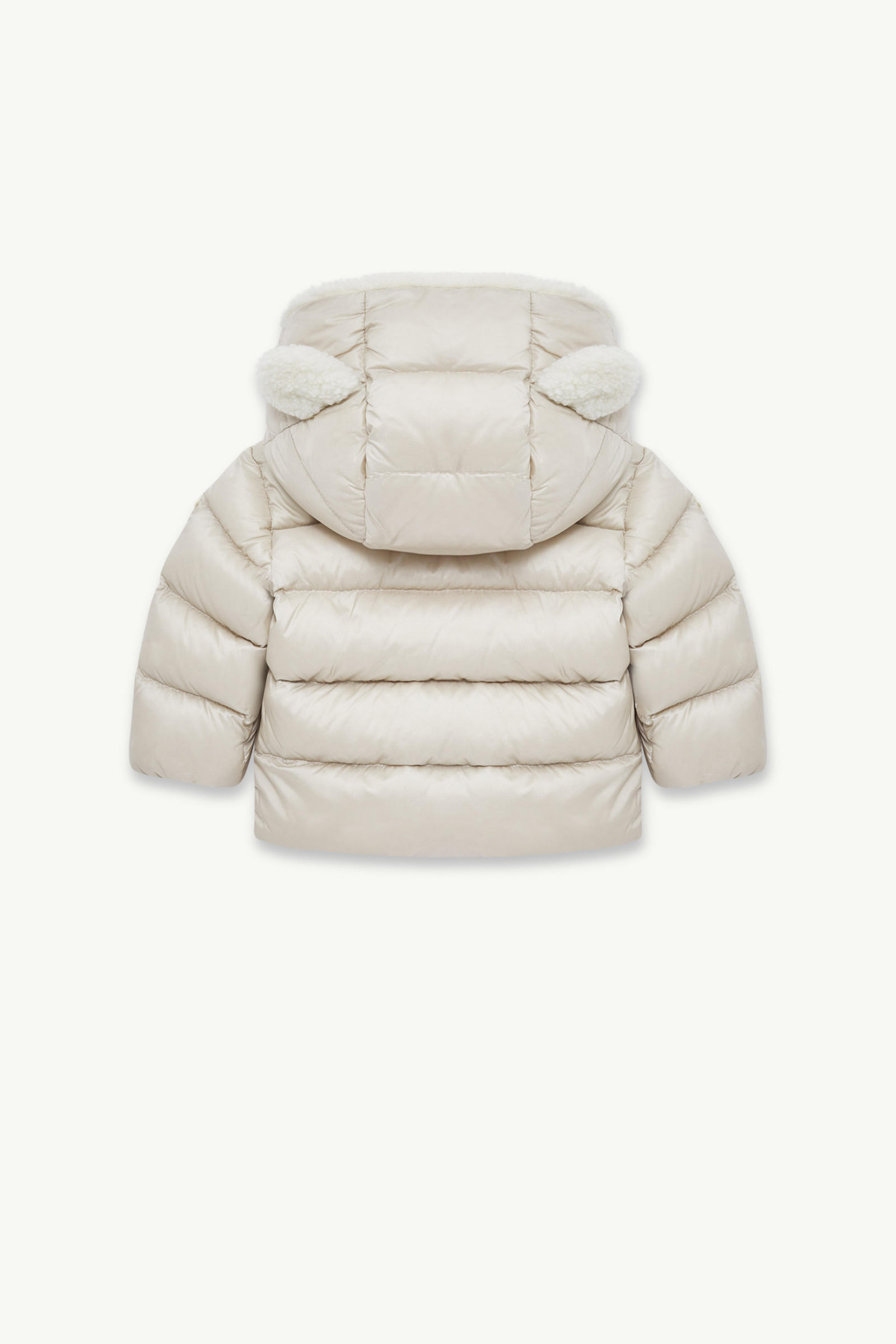 Doudoune à capuche bordée de teddy Borgan Mixte Gris Glacier Moncler 2