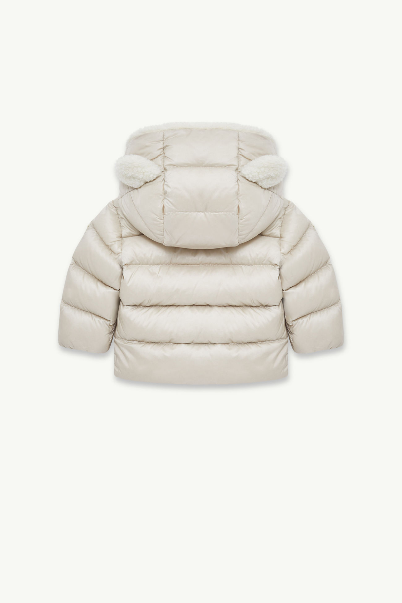 Piumino Borgan con cappuccio e orlo in pile effetto teddy Gender Neutral Grigio Ghiaccio Moncler 2