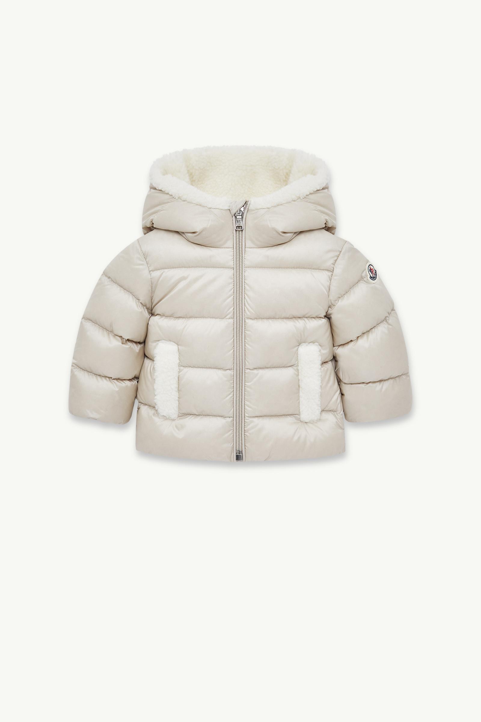 Ice Grey Borgan Hooded Teddy-Trimmed Down Jacket - Outerwear for