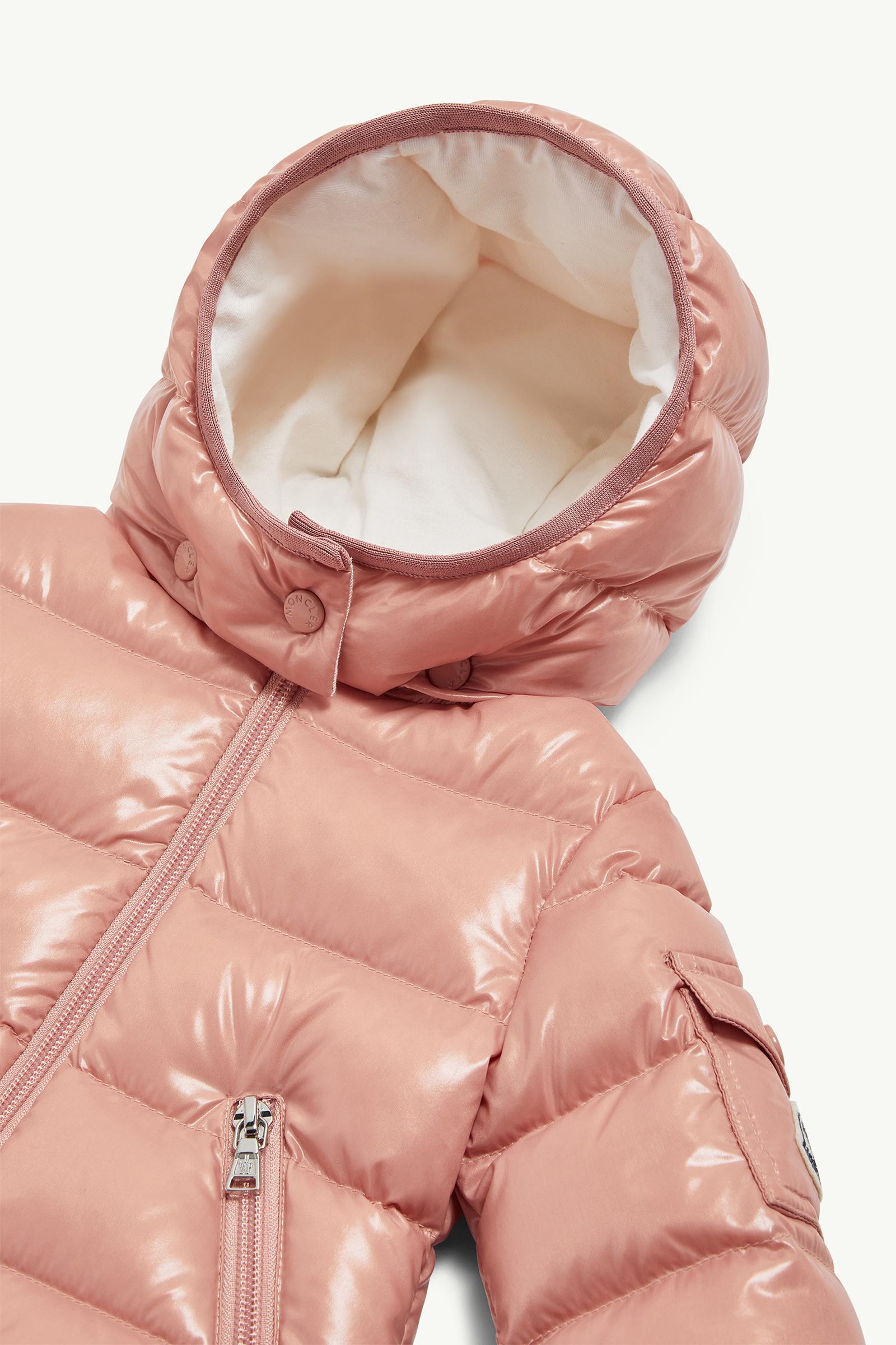 Bady Hooded Down Jacket Girl Rose Pink Moncler 1