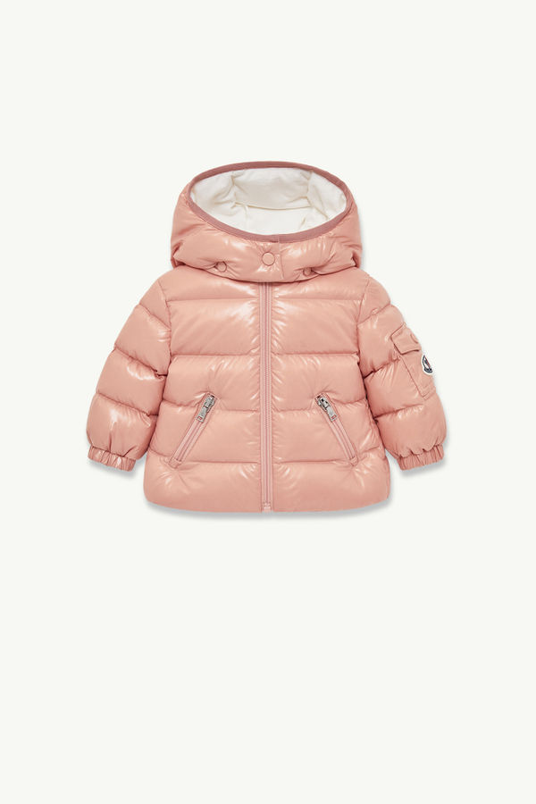 Bady Hooded Down Jacket Girl Rose Pink Moncler 0