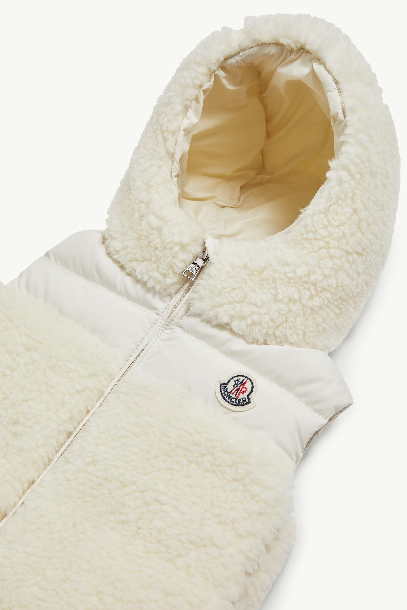 Botha Hooded Teddy Down Gilet Girl White Moncler 1