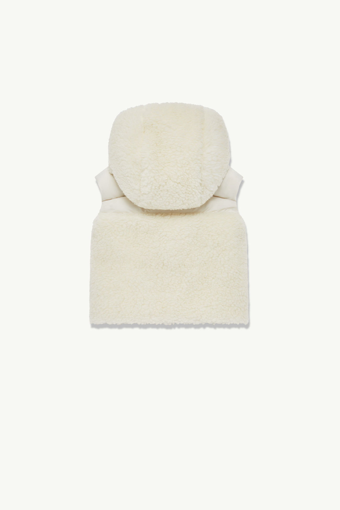 Gilet imbottito in piuma Botha in pile effetto teddy con cappuccio Bambina Bianco Moncler 2