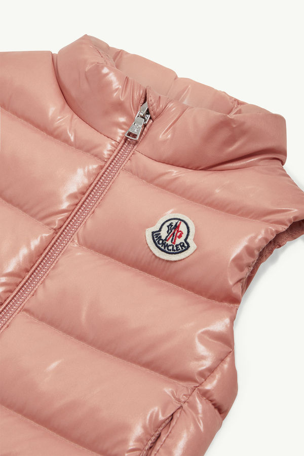 Ghany Down Gilet Girl Rose Pink Moncler 1