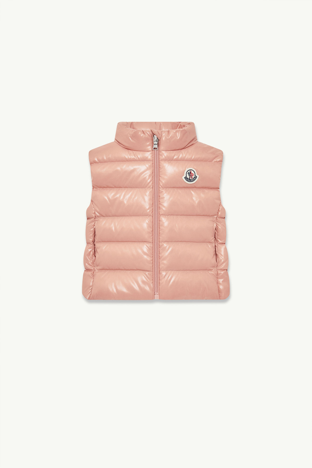 Gilet imbottito in piuma Ghany Bambina Rosa Moncler 0