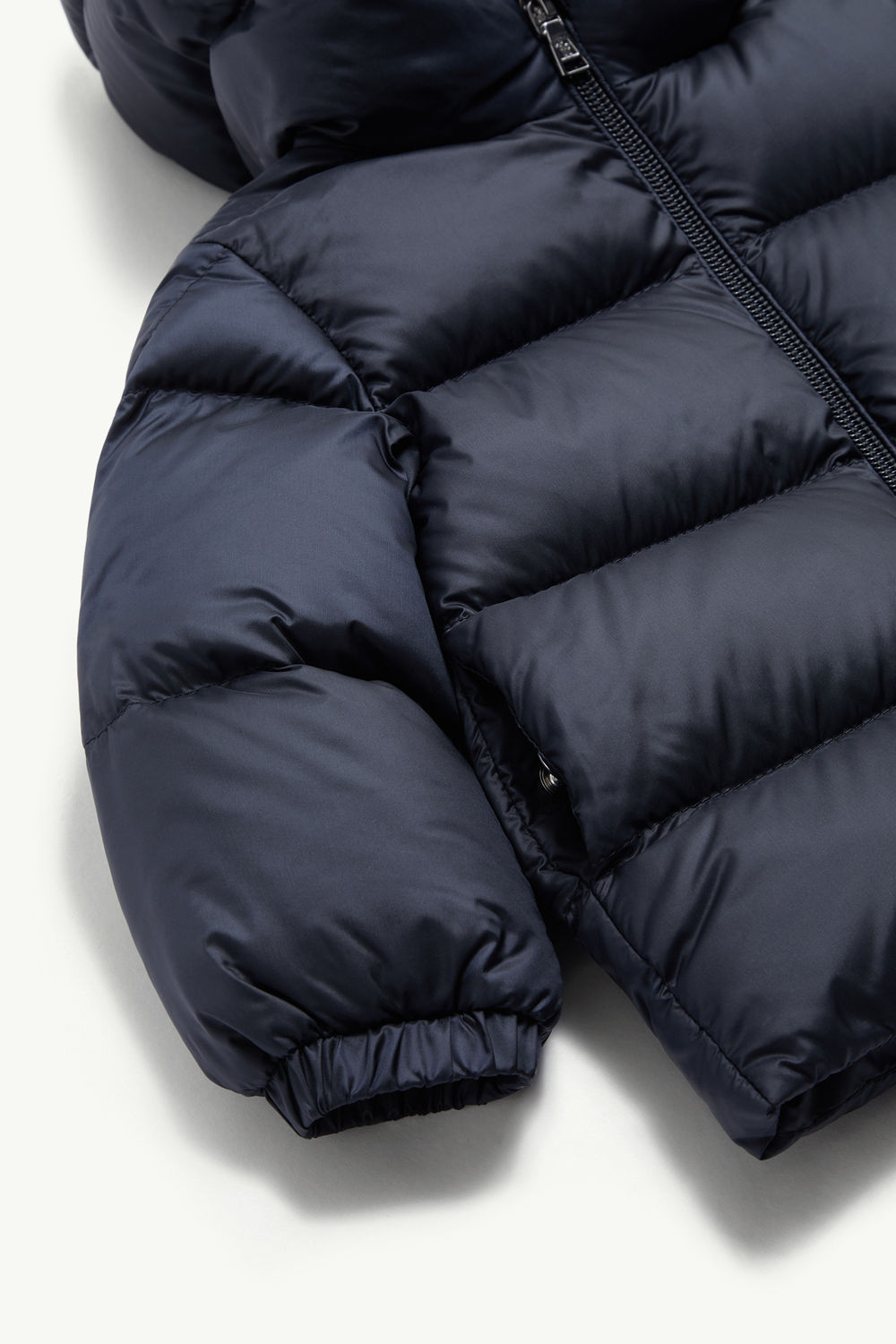 Sharon Hooded Down Jacket Girl Navy Blue Moncler 3
