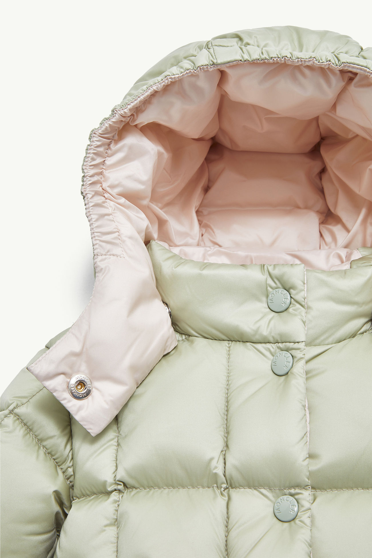 Plumífero con capucha Parana Niña Verde Claro Moncler 1
