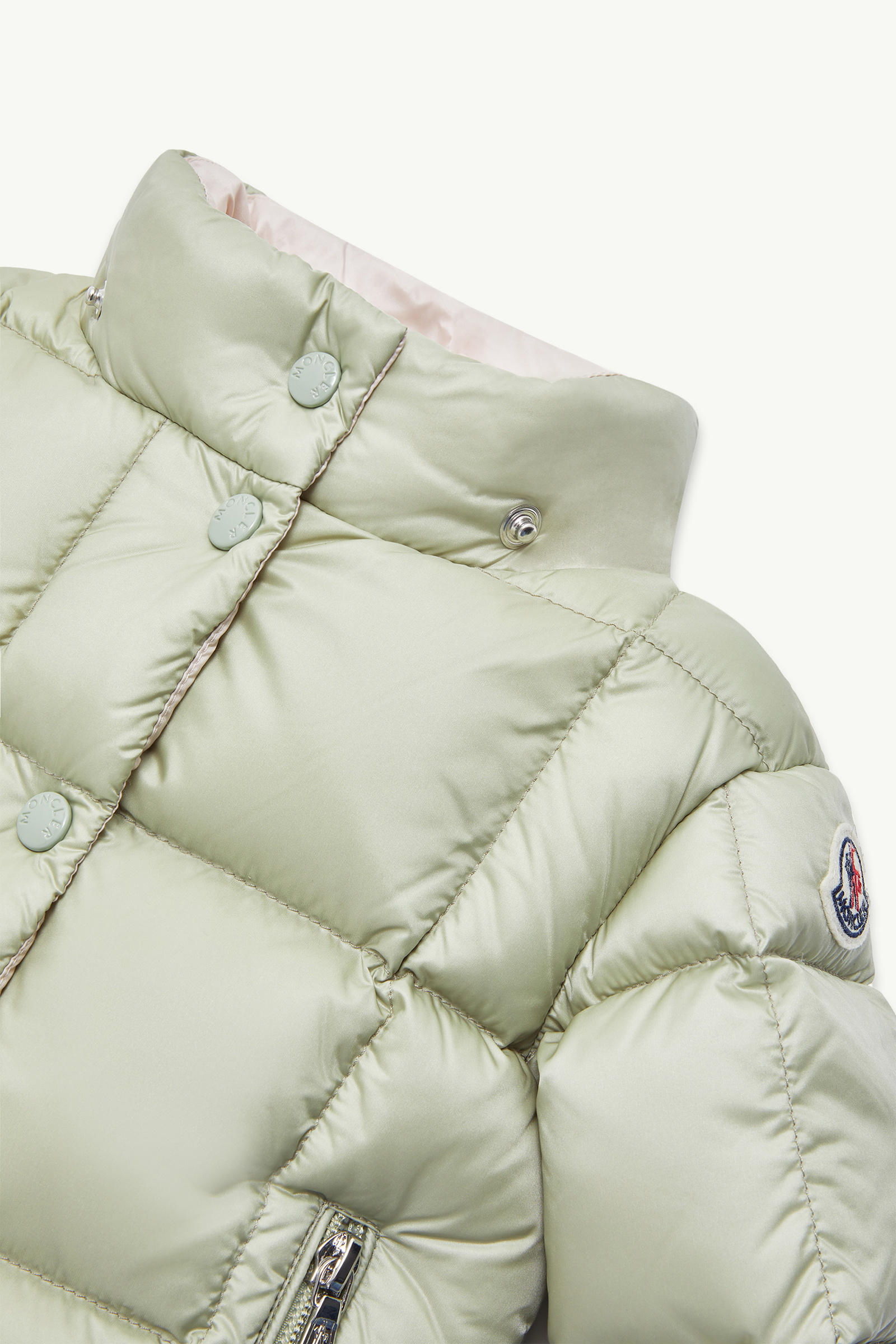 Parana 후드 다운 재킷 키즈 여아 라이트 그린 Moncler 3